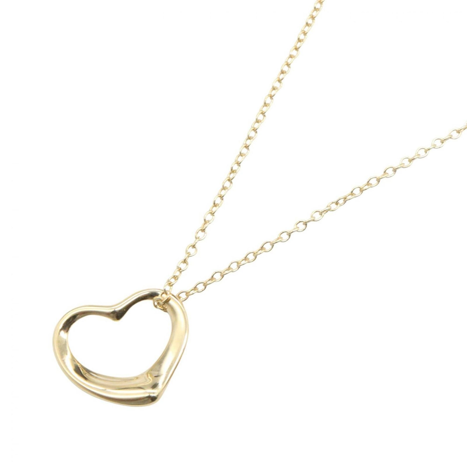 Tiffany & Co. Open Heart Necklace Small 18K (Yellow Gold) Women'S Gold Tone: Tiffany & Co. Open Heart Necklace Small 18K (Yellow Gold) Women'S Gold Tone The Tiffany & Co. Open Heart Necklace in 18K yellow gold is a timeless piece, featuring a small pendant with an open heart d