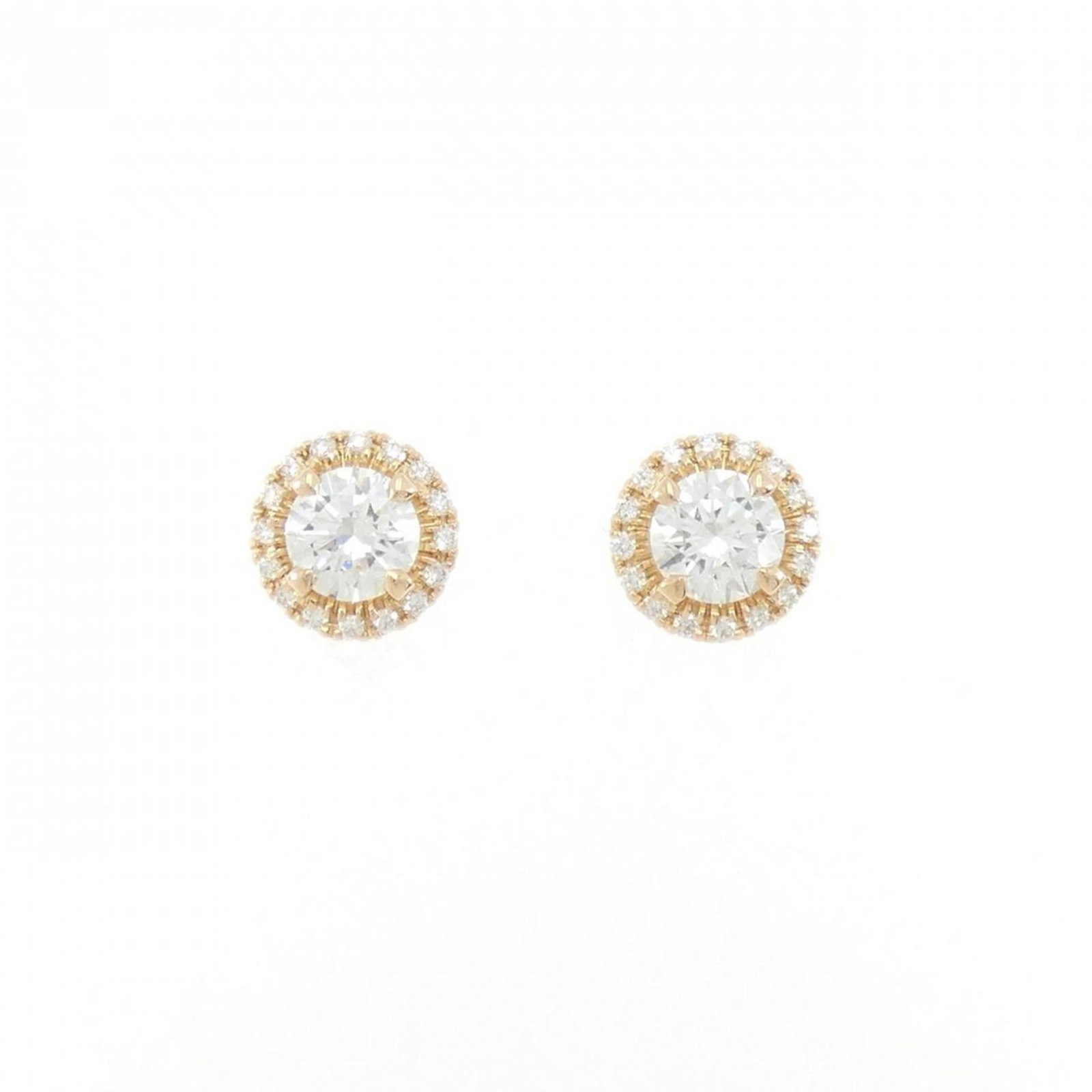 Pink Gold 18K Cartier Earrings Stud: Pink Gold 18K Cartier Earrings Stud Pink Gold 18K Cartier Earrings Stud - A stunning pair of stud earrings featuring a diamond stone, crafted from high-quality pink gold (18K) with a sleek and sophist