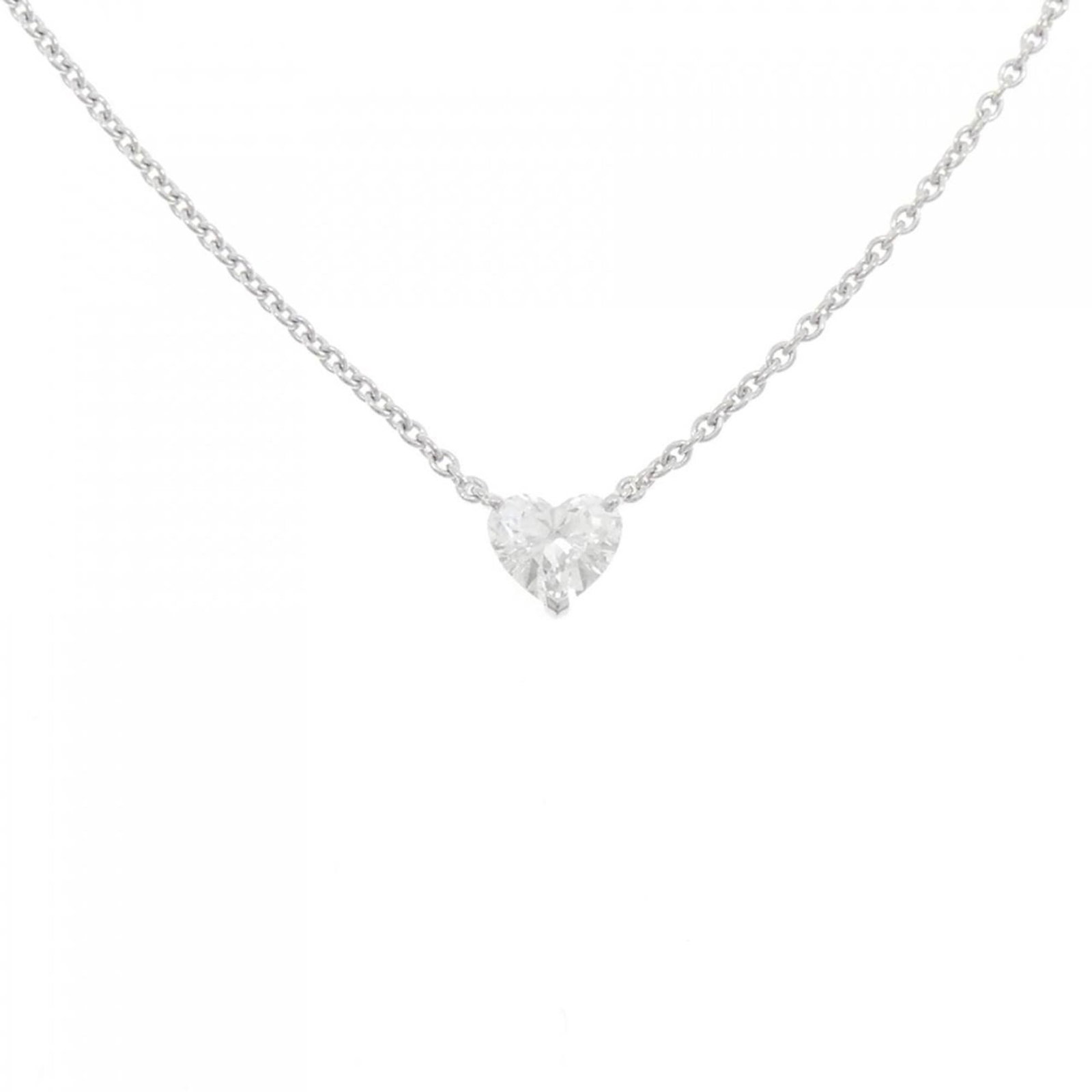 Heart Diamond Necklace By Van Cleef Arpels: Heart Diamond Necklace By Van Cleef Arpels Van Cleef & Arpels' Heart Diamond Necklace boasts an elegant design, featuring a stunning white gold pendant adorned with a beautiful diamond. The necklace's