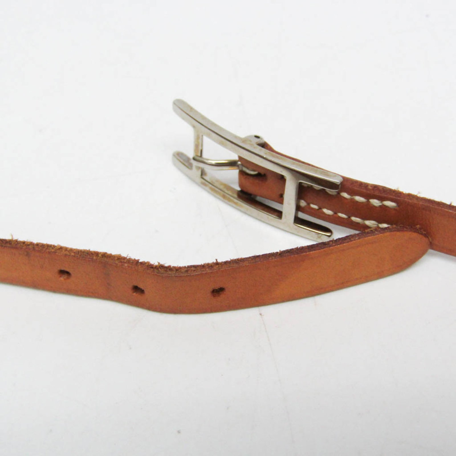 Metal leather bangle Hermes - 7