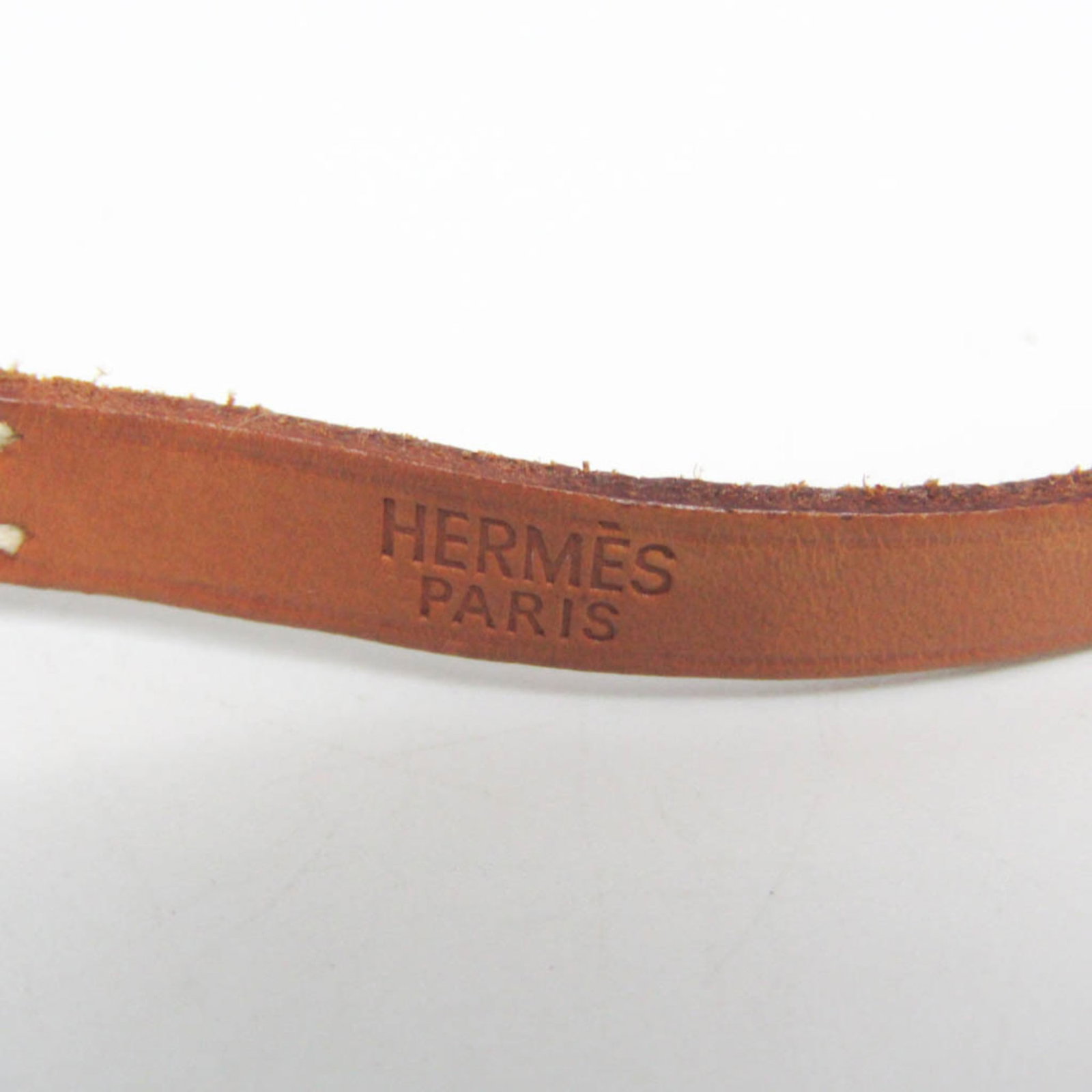 Metal leather bangle Hermes - 8