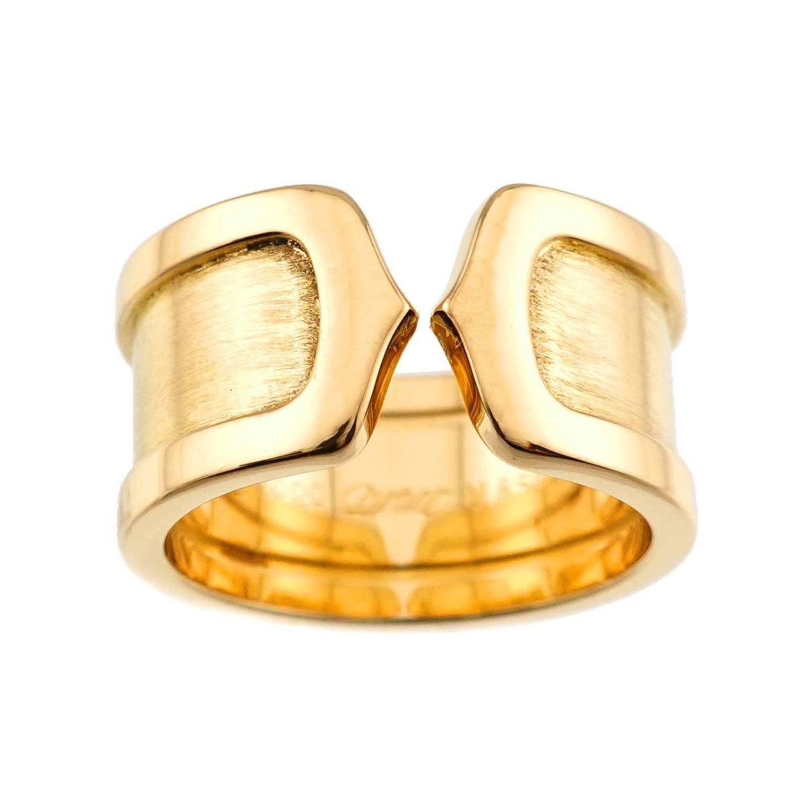 Yellow Gold Ring 18K Cartier: Yellow Gold Ring 18K Cartier 18K Yellow Gold Cartier Band Ring for Women, Us Size 5.5. This like-new condition yellow gold ring features the iconic Cartier brand and boasts a durable 18K material.