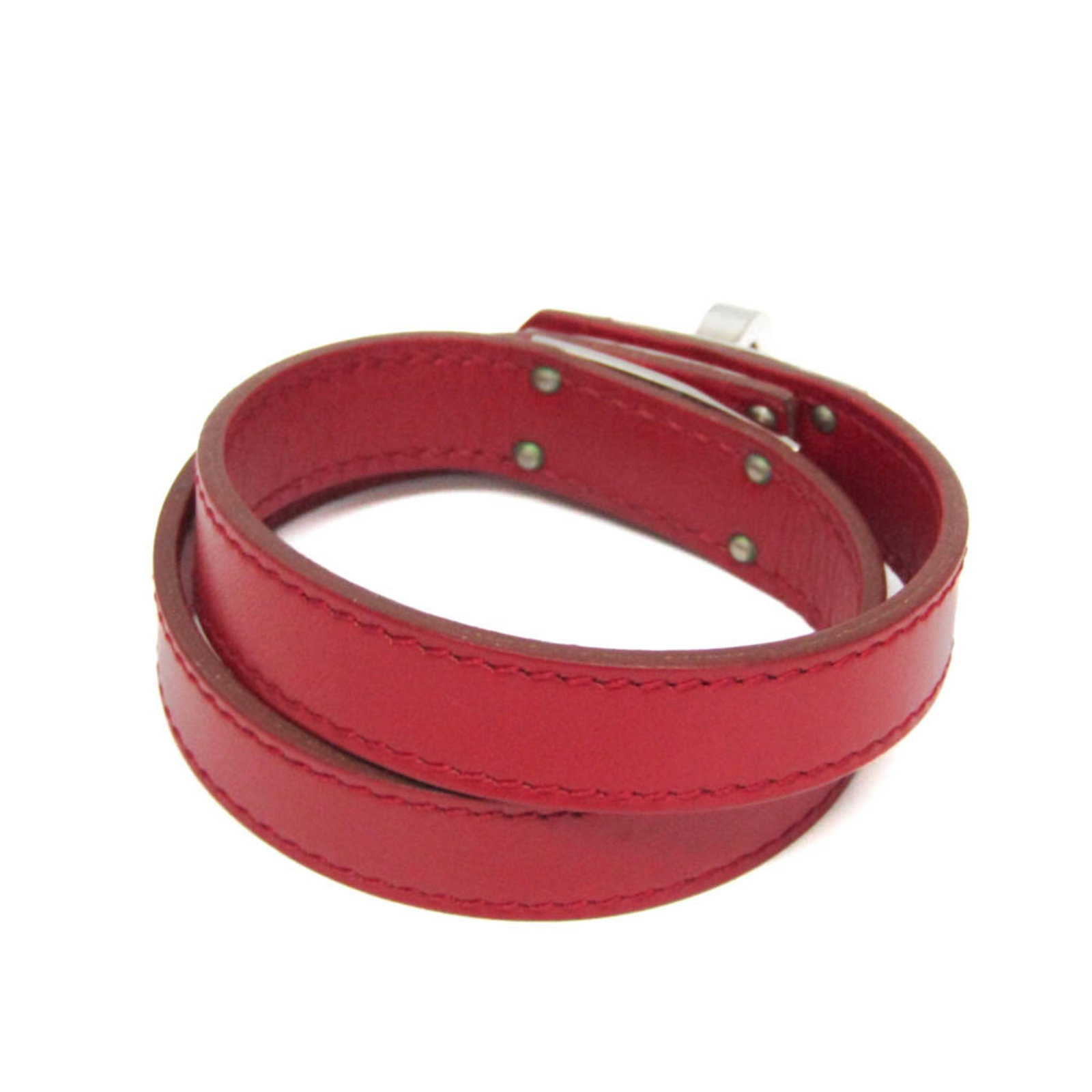 Metal leather bangle Hermes - 2