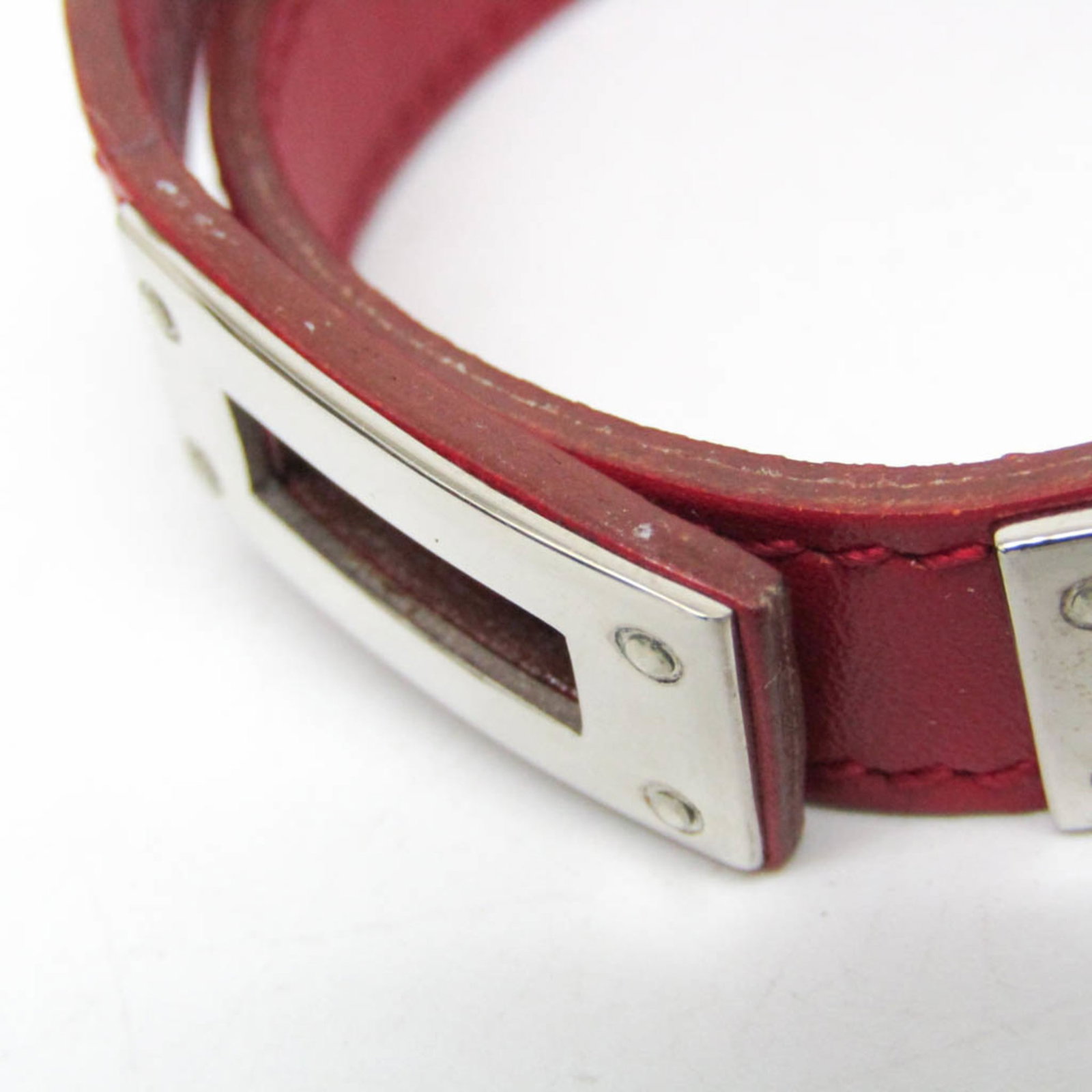 Metal leather bangle Hermes - 4