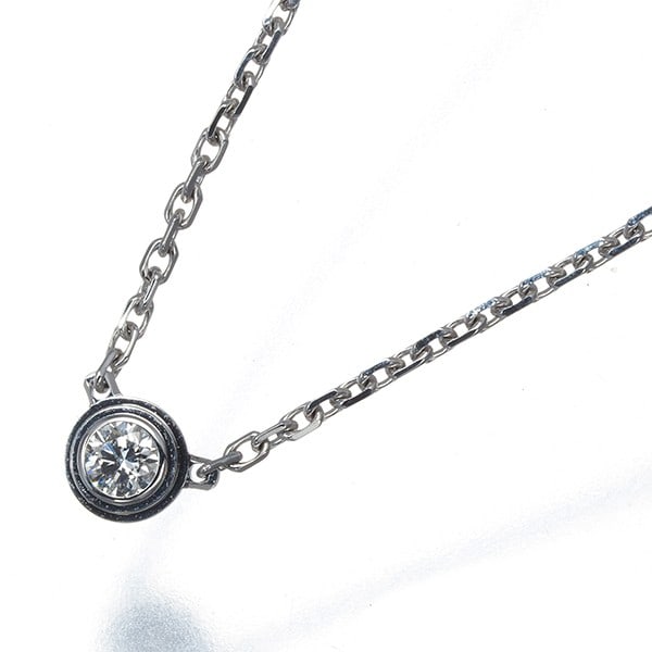 Diamond Cartier Necklace D Amour Xs White Gold 18K 750: Diamond Cartier Necklace D Amour Xs White Gold 18K 750 Cartier's d'Amour Xs necklace showcases a stunning diamond pendant set in 18k white gold. The natural diamond main stone is part of the iconic