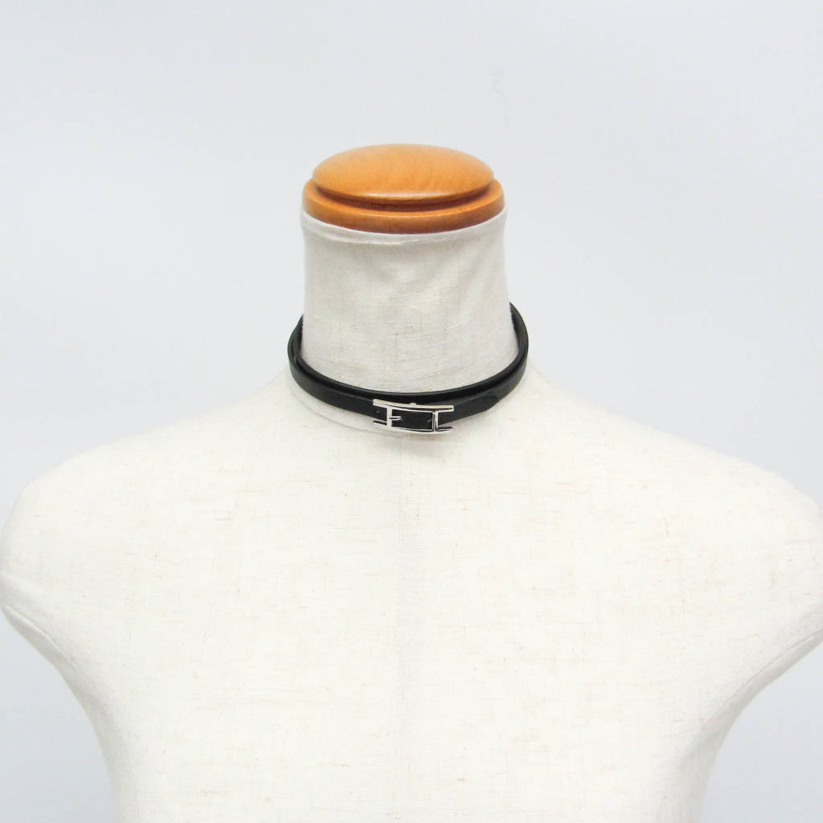 Metal leather bangle Hermes - 12