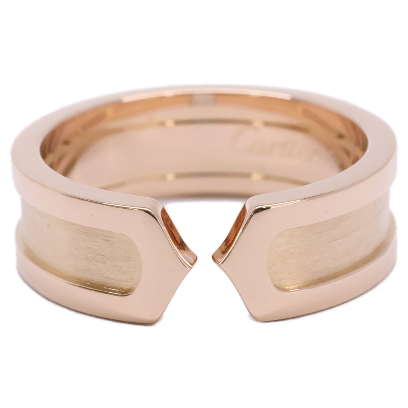 Pink gold 18k ring band from Cartier: Pink gold 18k ring band from Cartier Pink gold 18k ring band from Cartier, featuring a classic design in a vibrant pink hue. The item boasts mint condition, like new status and is made from high-quali