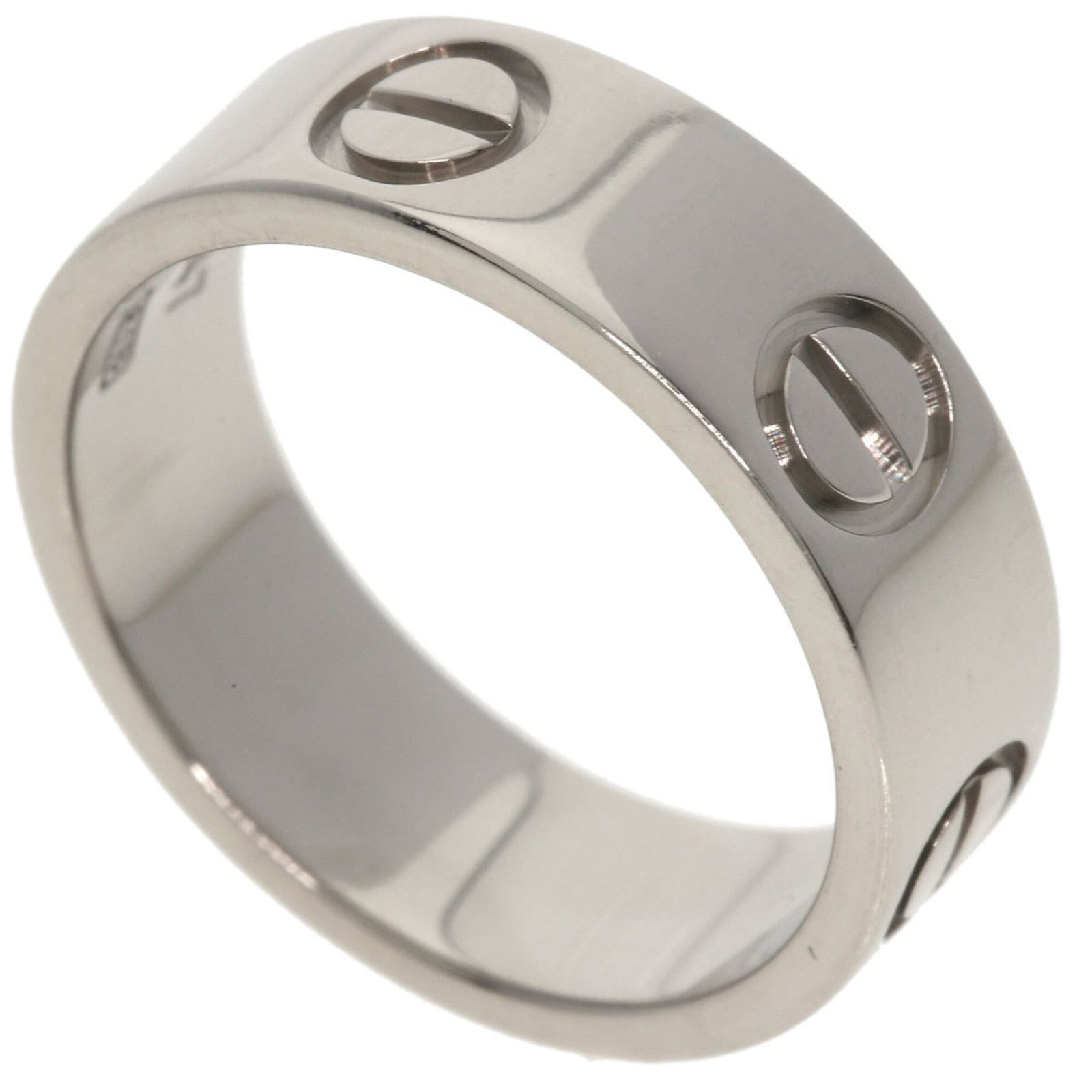 Cartier Band Ring: Cartier Band Ring Cartier Band Ring in excellent condition, featuring white gold and an 18K purity. The ring bears some minor scratches and traces of usage but remains a beautiful example of the brand