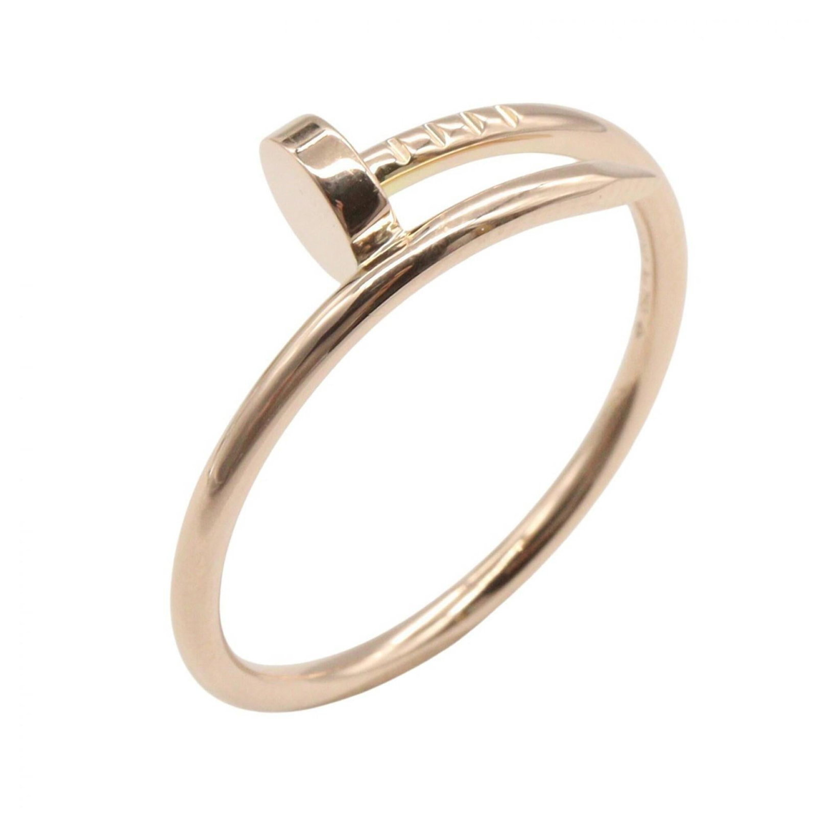 Pink gold 18k ring band from Cartier: Pink gold 18k ring band from Cartier Pink gold 18k ring band from Cartier, featuring a classic design with subtle pink hue. The band bears some traces of usage and minor scratches/dirt, but overall re