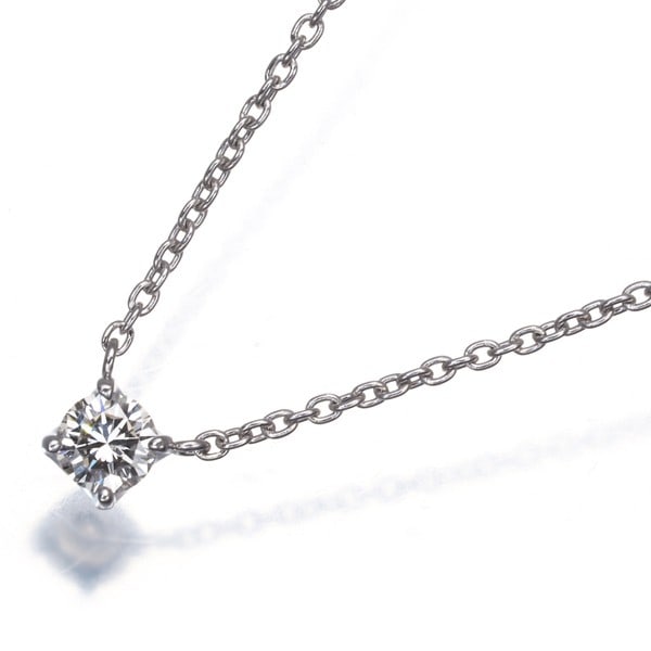 Vendome Necklace Diamond 0.13Ct Solitaire 950 850 Platinum: Vendome Necklace Diamond 0.13Ct Solitaire 950 850 Platinum 950 platinum solitaire necklace featuring a natural 0.13ct diamond, showcasing the beauty of platinum craftsmanship and natural gemstone eleg