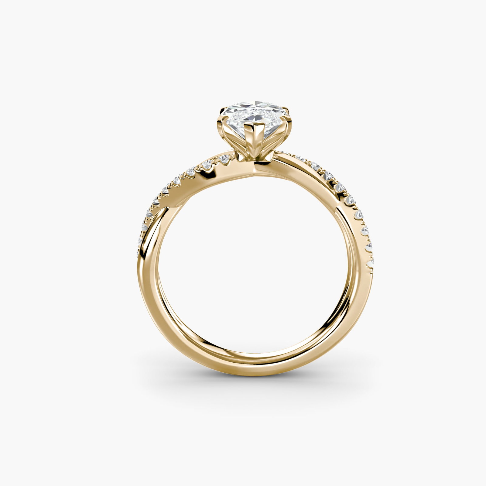 Pave Marquise 14Kt Yellow Gold Ring Setting: Pave Marquise 14Kt Yellow Gold Ring Setting The pave marquise setting in 14Kt yellow gold adds a touch of elegance to any ring. With 20 side stones totaling 0.19 carats, this setting provides a subtle