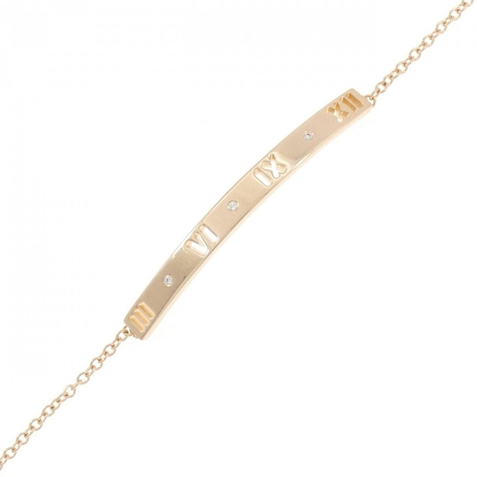 Pink Gold 18K Tiffany Charm Bracelet: Pink Gold 18K Tiffany Charm Bracelet Pink Gold 18K Tiffany Charm Bracelet, featuring a luxurious pink gold (18K) construction and a classic charm bracelet design. Measuring 15.5cm in length, this