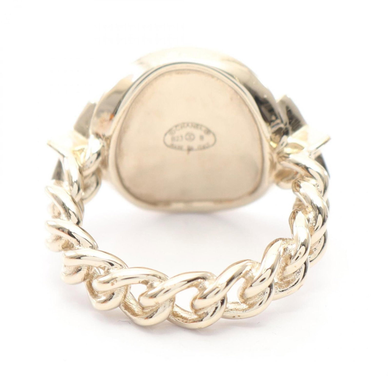 Gold Plating Rhinestone Ring Chanel - 3