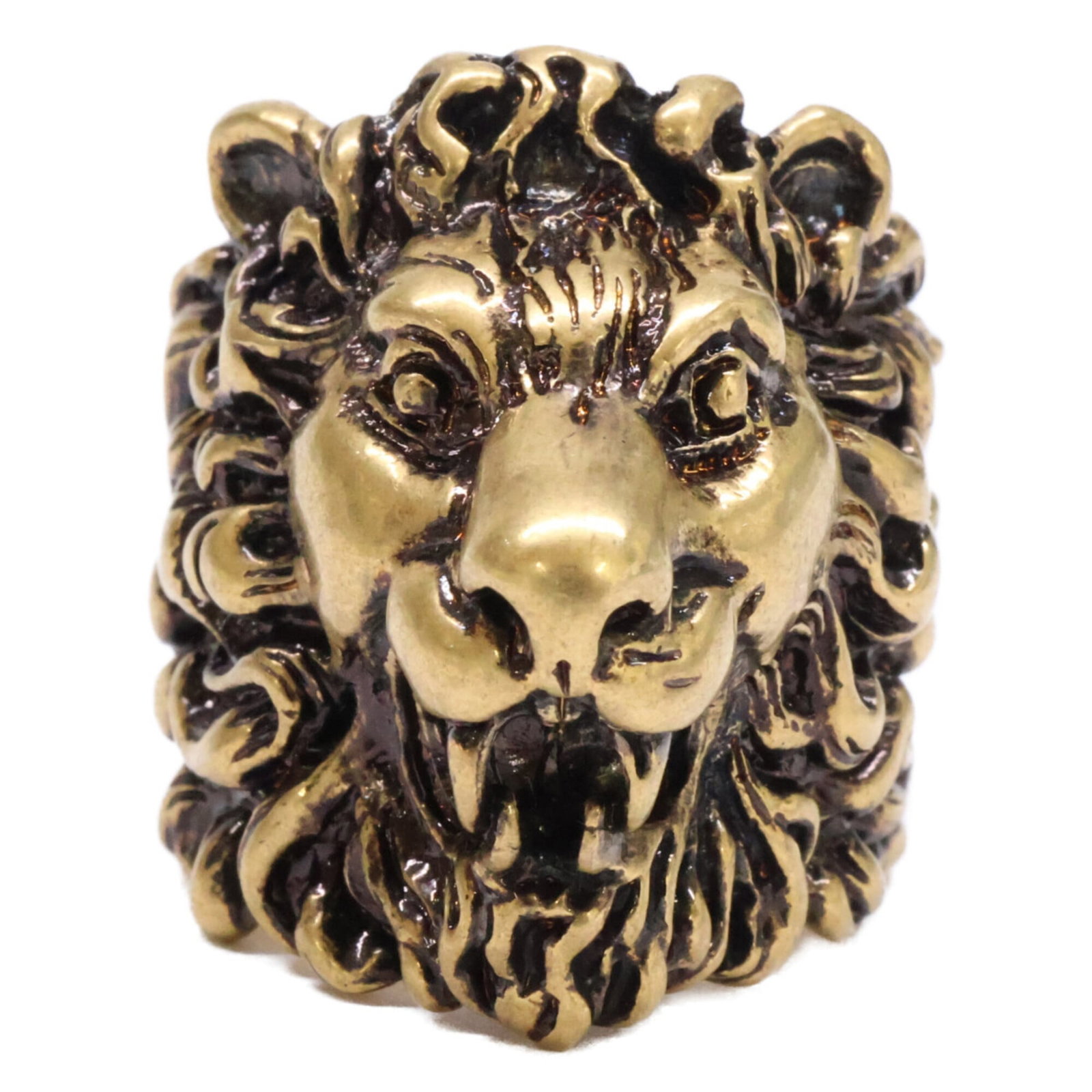 Metal band ring from Gucci: Metal band ring from Gucci Gucci's metal band ring boasts a sleek, gold finish and durable metal construction. With a US size 9 fit, this versatile accessory can be easily paired with various outfits.