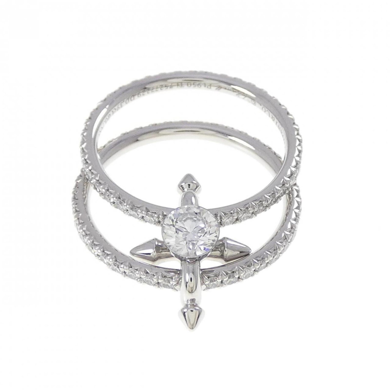 Platinum ring by Tiffany band: Platinum ring by Tiffany band Platinum ring by Tiffany features a diamond stone weighing 0.39 carats, set in a high-quality platinum band with a Vs1 clarity. This like-new condition ring boasts a beau