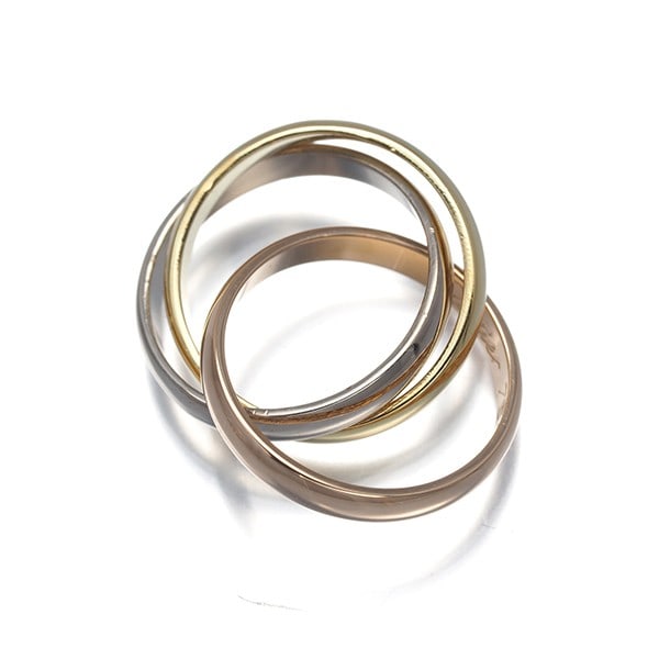 Cartier Pendant Trinity 3Color 18K 750 Yellow White Rose Gold: Cartier Pendant Trinity 3Color 18K 750 Yellow White Rose Gold Cartier's iconic Trinity collection shines in this stunning 3-color multi-tone yellow, white, and rose gold pendant. The 18k metal