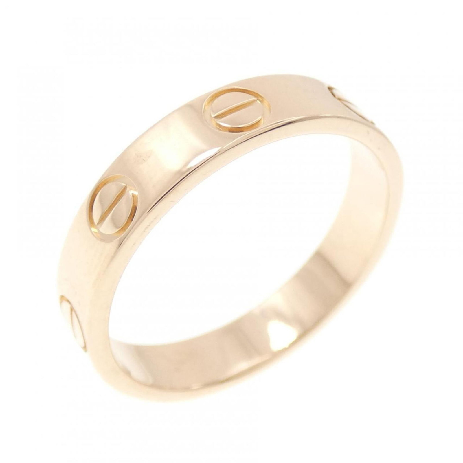 Pink gold 18k ring band from Cartier: Pink gold 18k ring band from Cartier Pink gold 18k ring band from Cartier, featuring a signature. This beautiful piece is made from high-quality pink gold and falls in size 5 US. In like new
