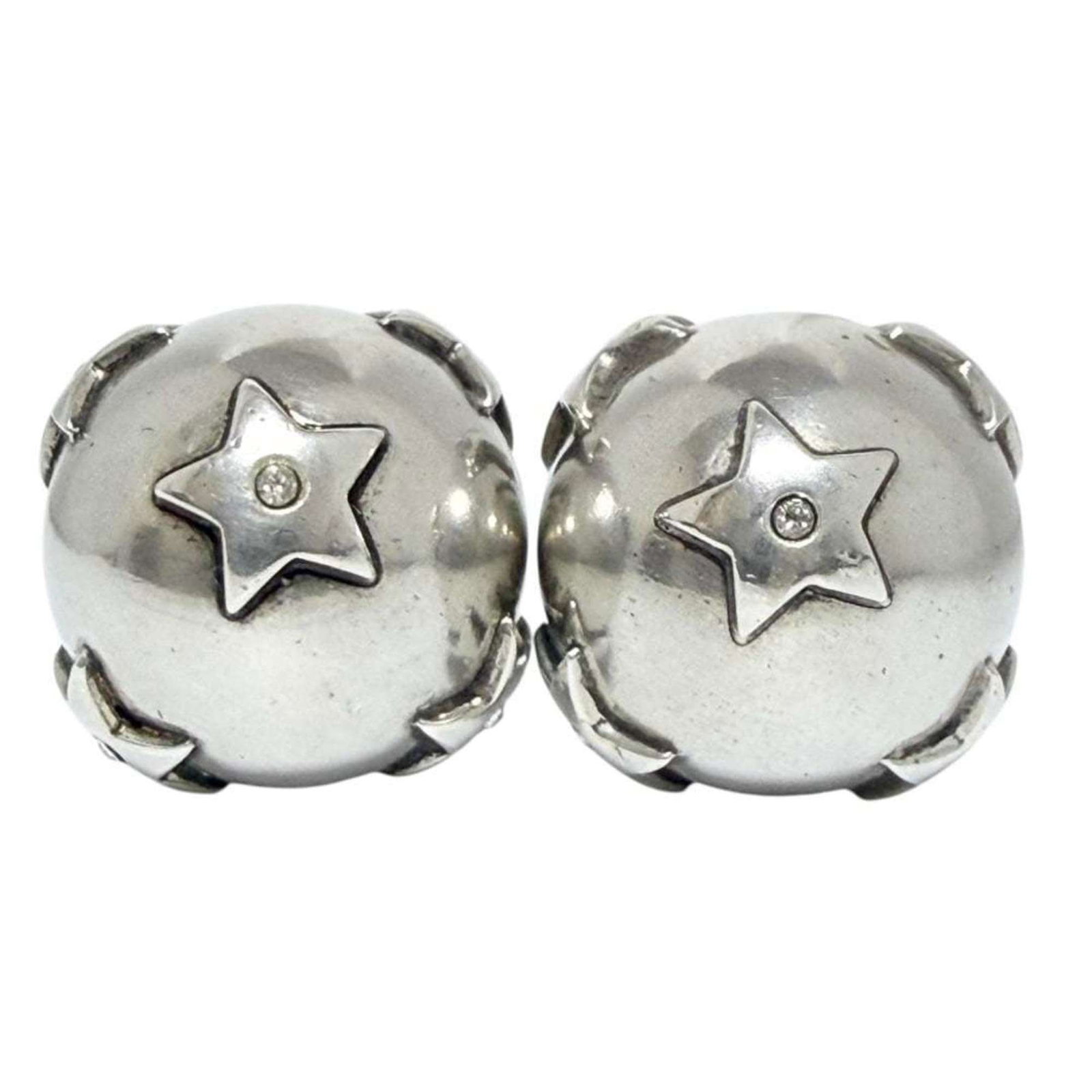 Dior Stud Earrings Silver 925 - 4