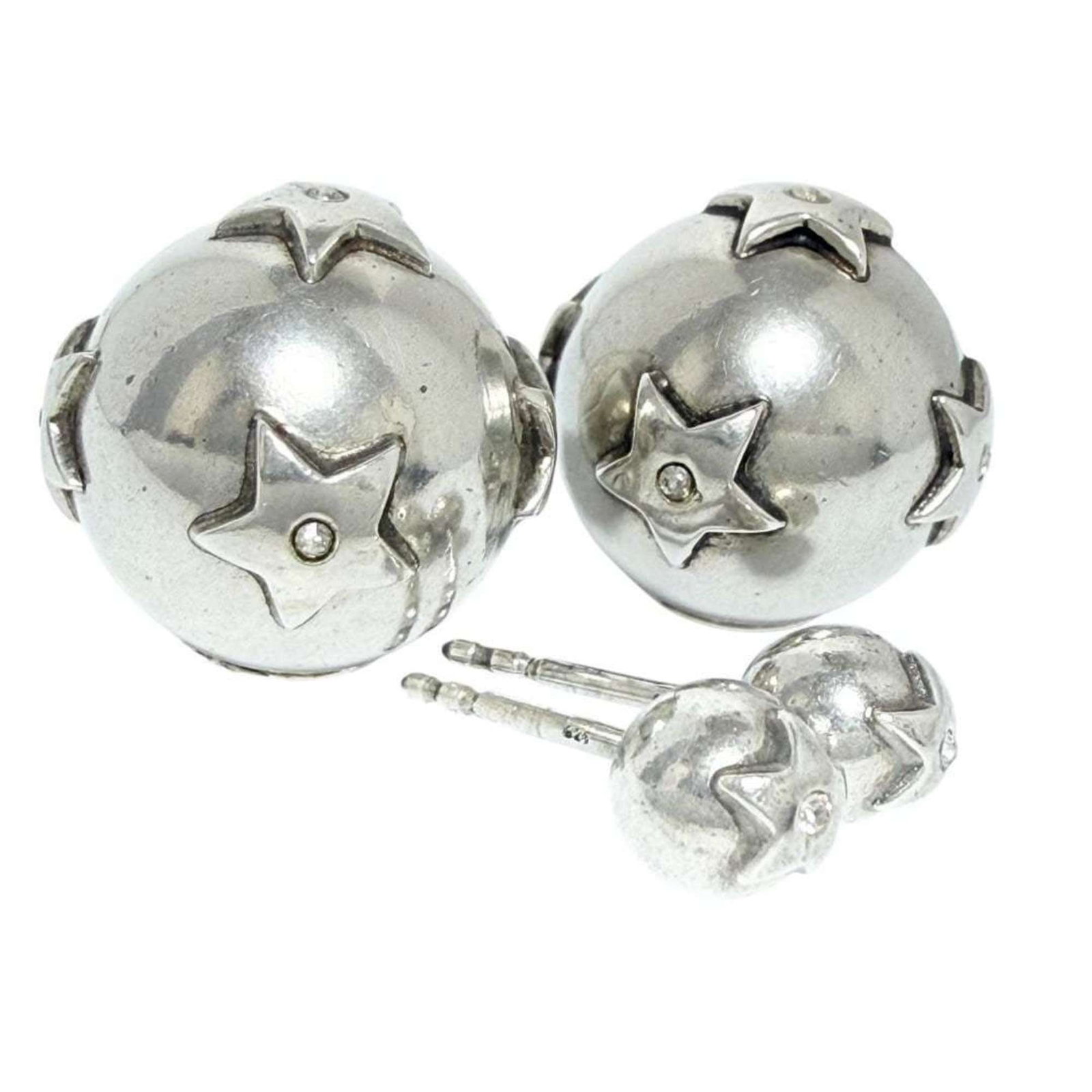 Dior Stud Earrings Silver 925 - 5