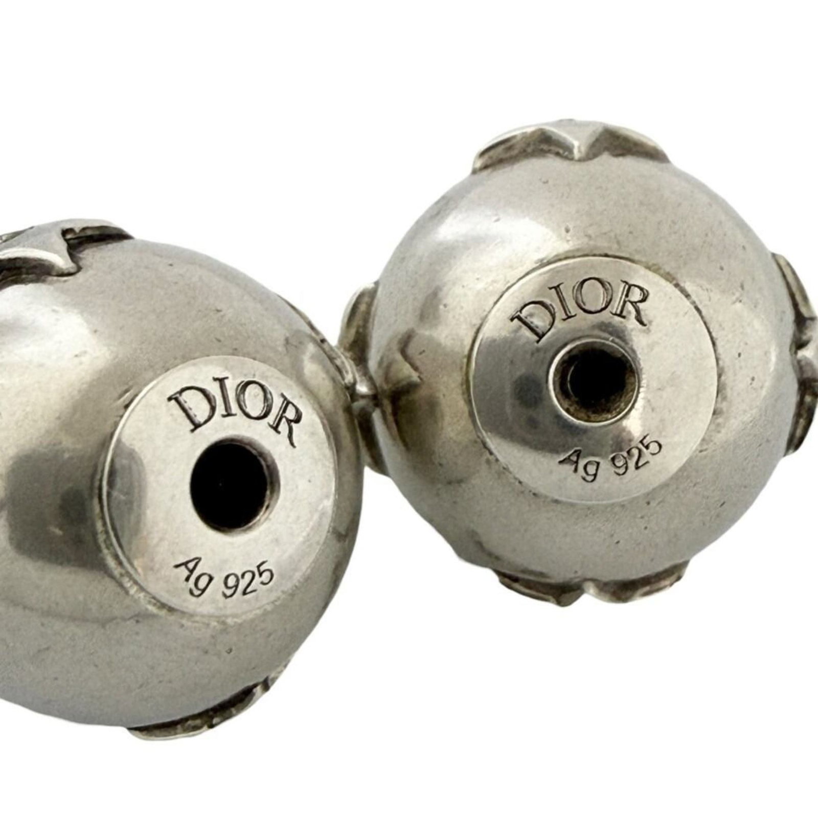 Dior Stud Earrings Silver 925 - 7