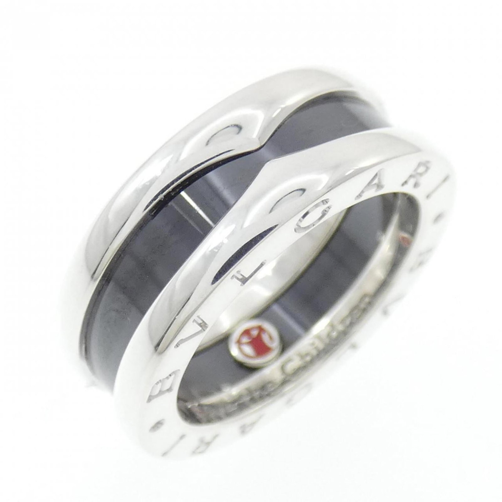Bvlgari Band Ring Ceramic Silver 925 (1 of 3)