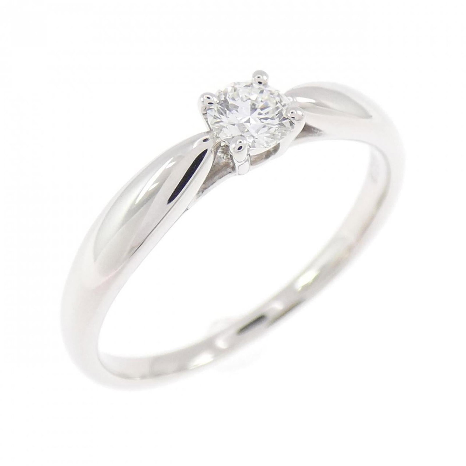 Platinum ring by Tiffany band: Platinum ring by Tiffany band Platinum ring by Tiffany features a diamond stone, available in women's size 6.5 and made from high-quality platinum material. The band ring has some minor scratches and 