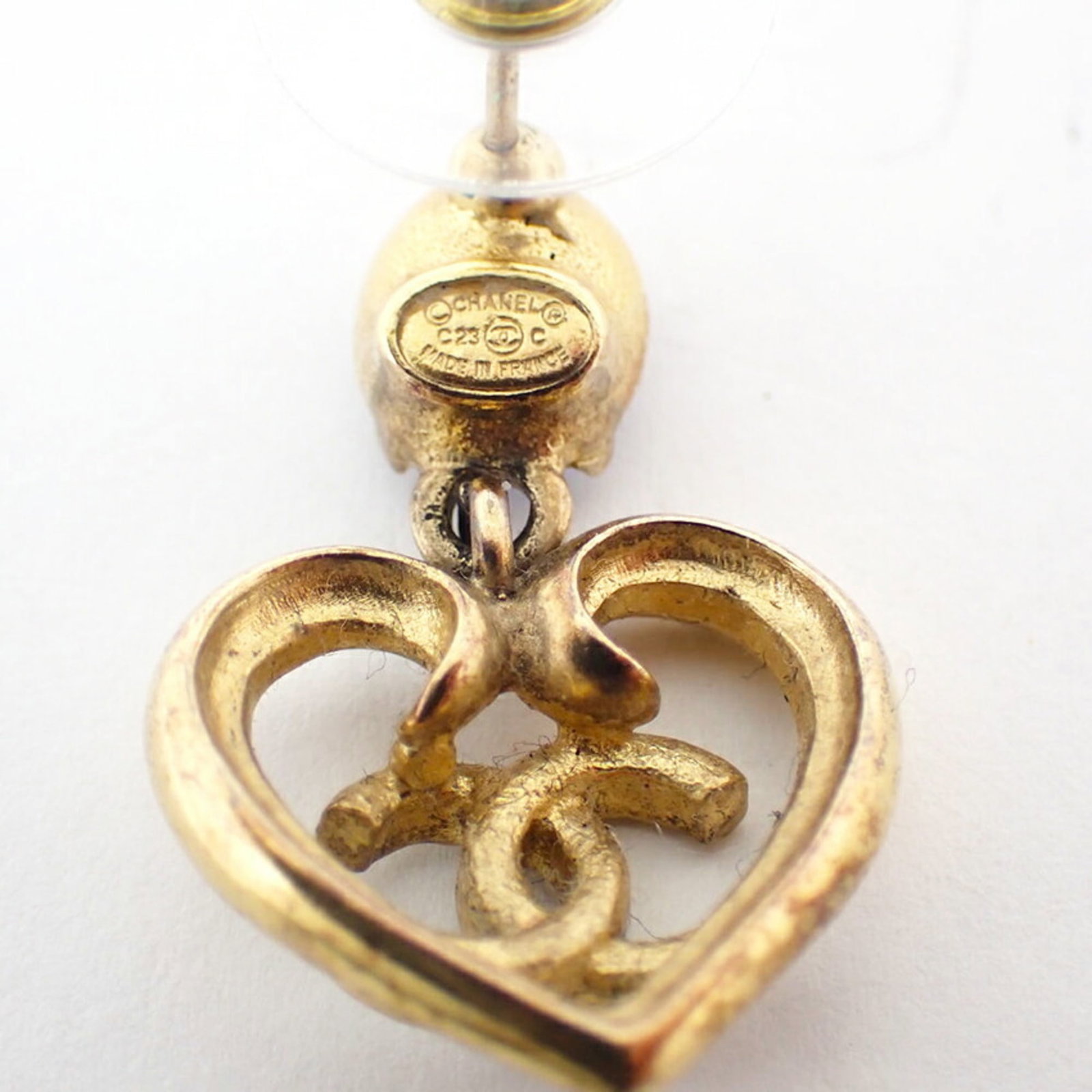 Chanel Stud Earrings Brass - 7