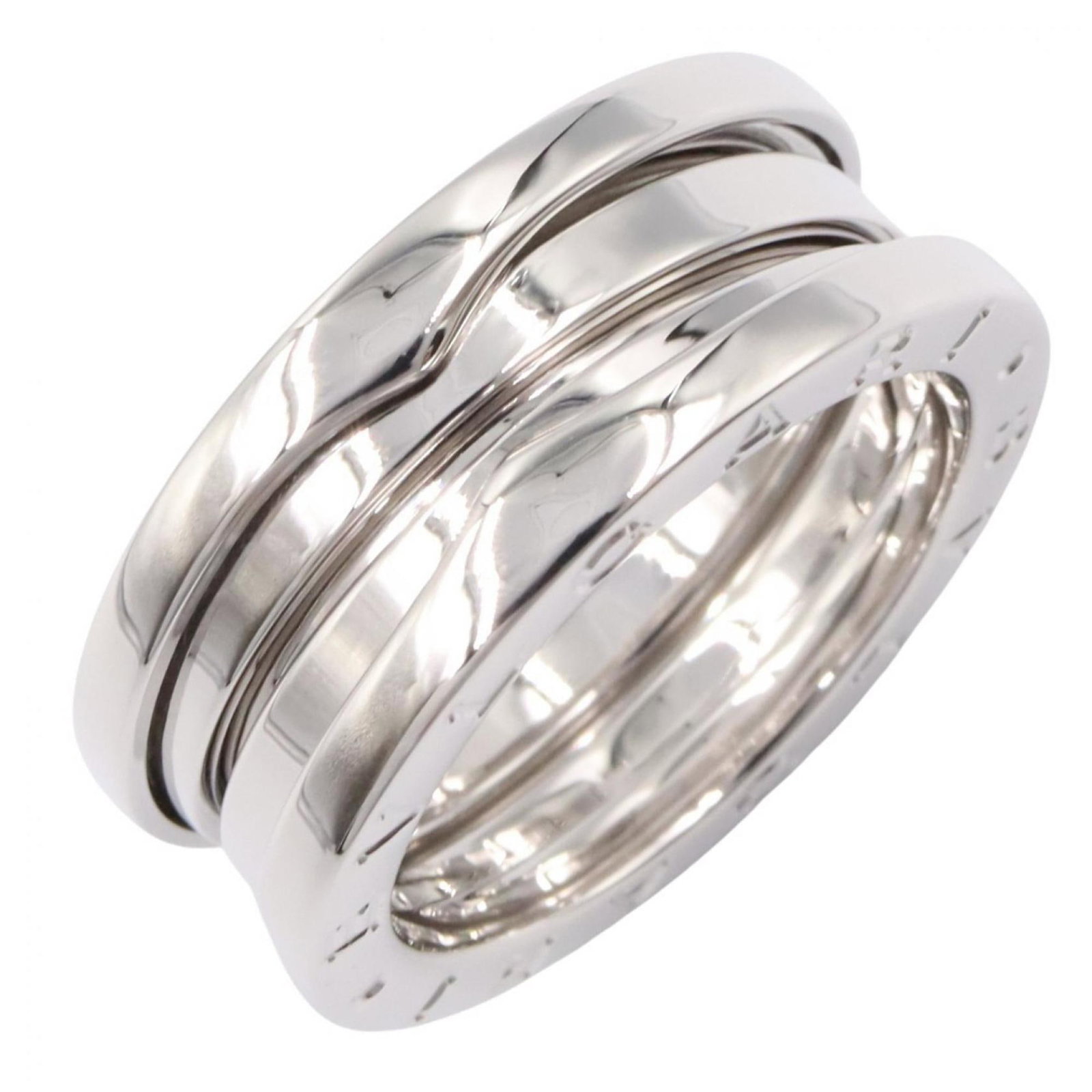 Bvlgari Band Ring White Gold (18K): Bvlgari Band Ring White Gold (18K) Bvlgari Band Ring White Gold (18K) - A sleek and sophisticated silver band ring crafted from high-quality white gold, perfect for adding a touch of luxury to any out