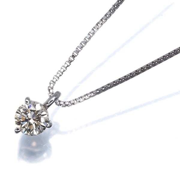 Tasaki Necklace Diamond 0.30Ct Solitaire 18K 750 White Gold (1 of 5)