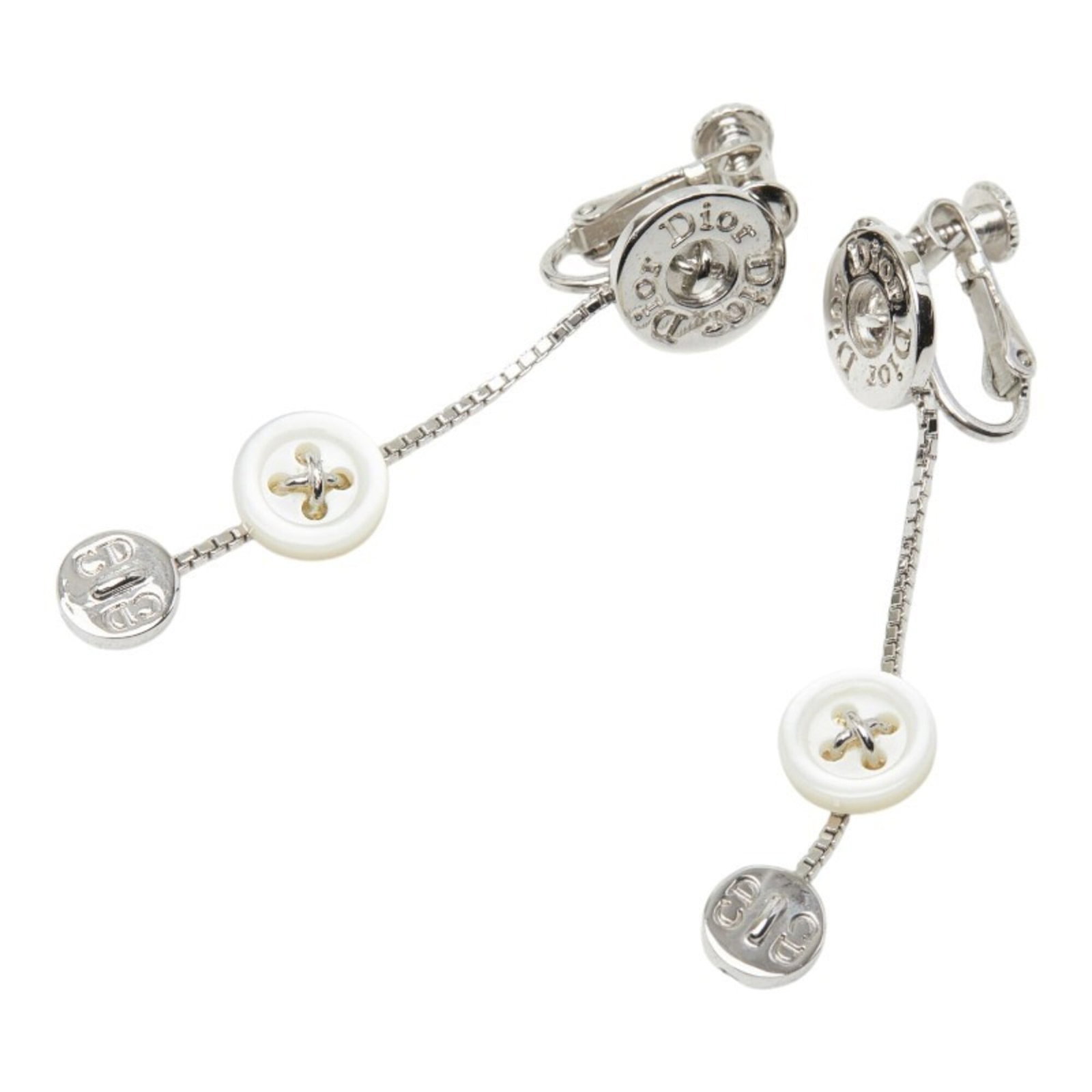 Christian Dior Clip Earrings Gold Plating Plastic: Christian Dior Clip Earrings Gold Plating Plastic Christian Dior Clip Earrings in Gold Plating and Plastic Feature a sleek design, showcasing the luxury brand's signature style. The earrings are made