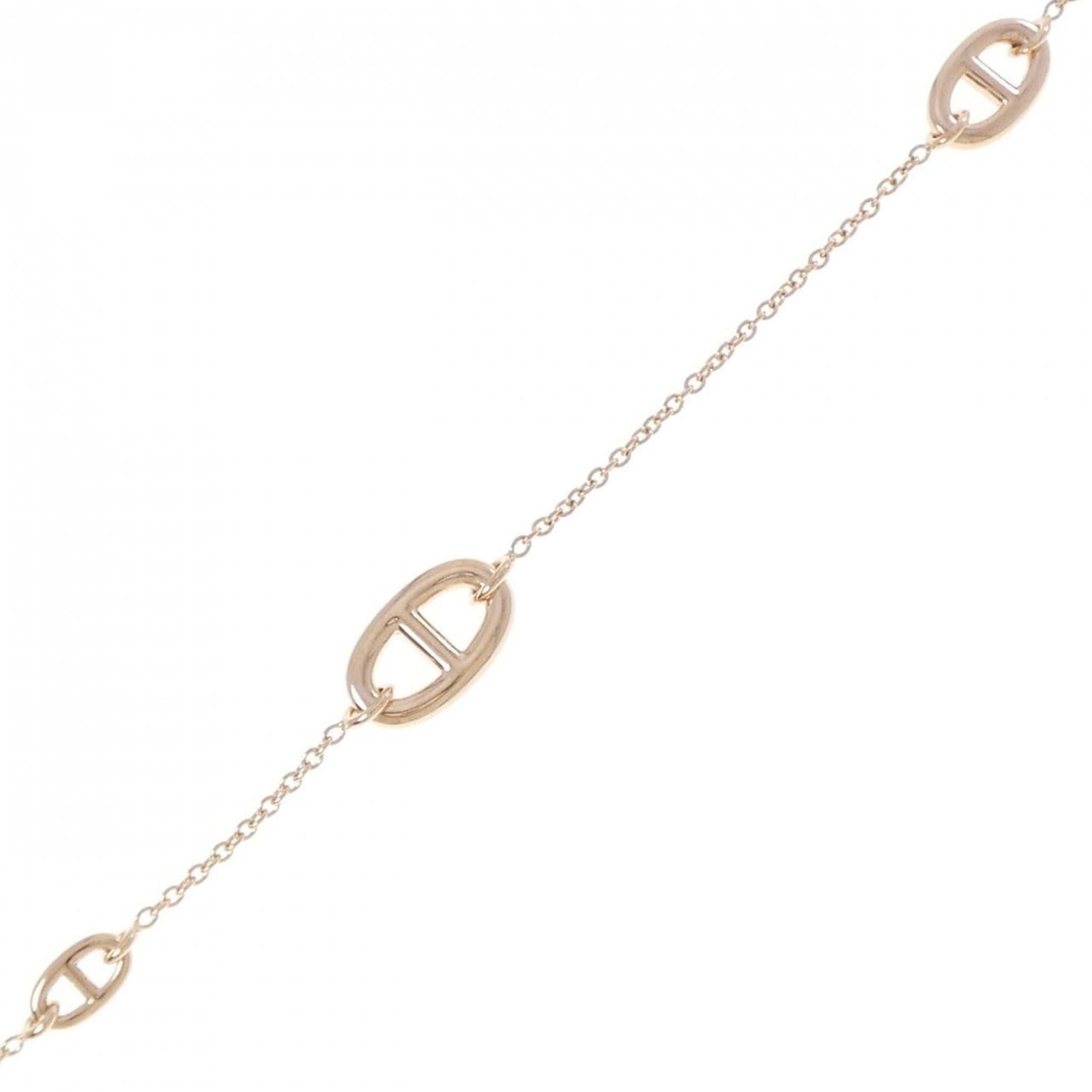 Pink Gold 18K Hermes Charm Bracelet: Pink Gold 18K Hermes Charm Bracelet Pink Gold 18K Hermes Charm Bracelet, featuring a beautiful and elegant design, is available for auction. This 17.5cm / 6.88'' long charm bracelet is made from high-