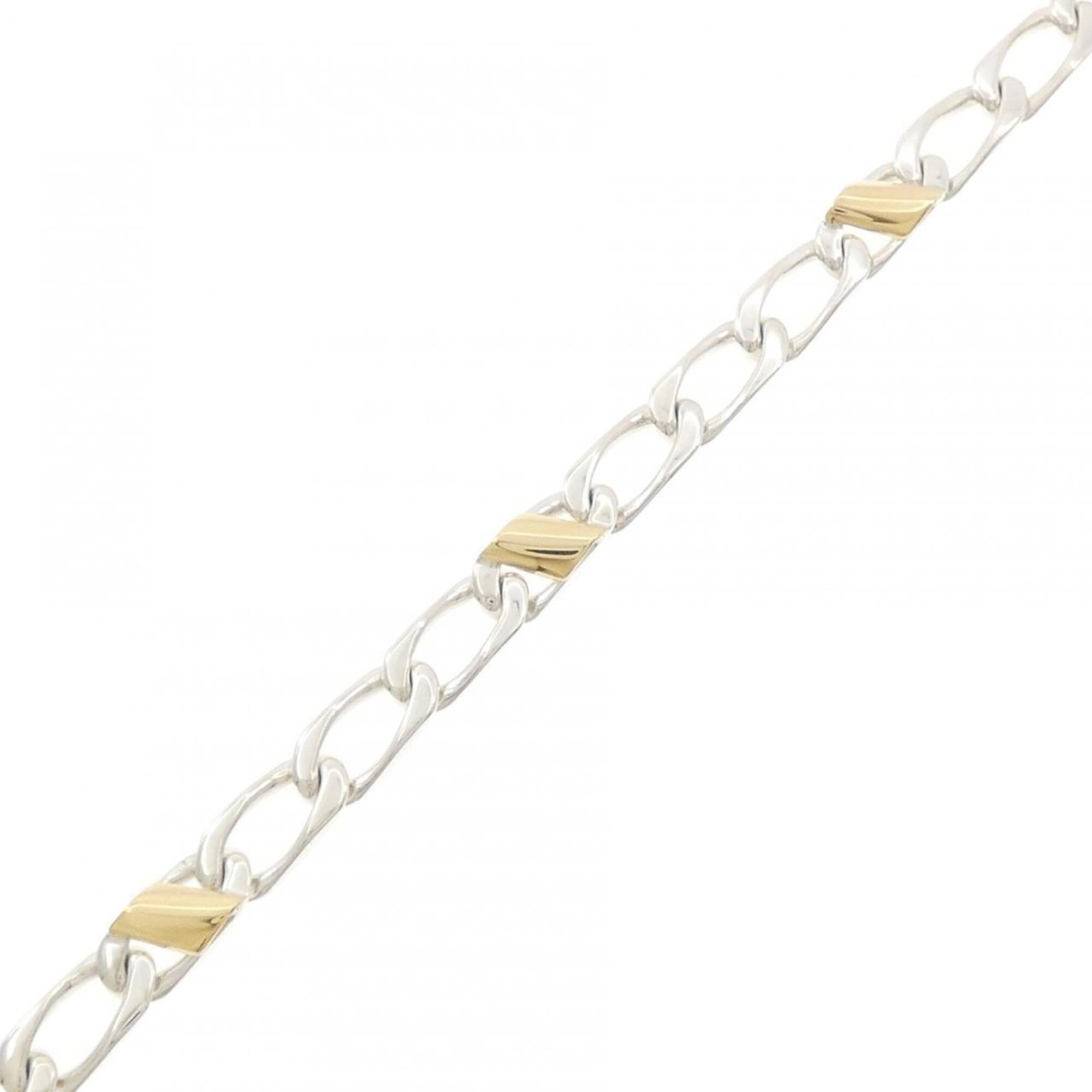 Tiffany Charm Bracelet Silver 925 Yellow Gold (18K): Tiffany Charm Bracelet Silver 925 Yellow Gold (18K) Silver 925 Yellow Gold (18K) Tiffany Charm Bracelet, featuring a classic design with a few traces of usage visible. The bracelet has some scratches 