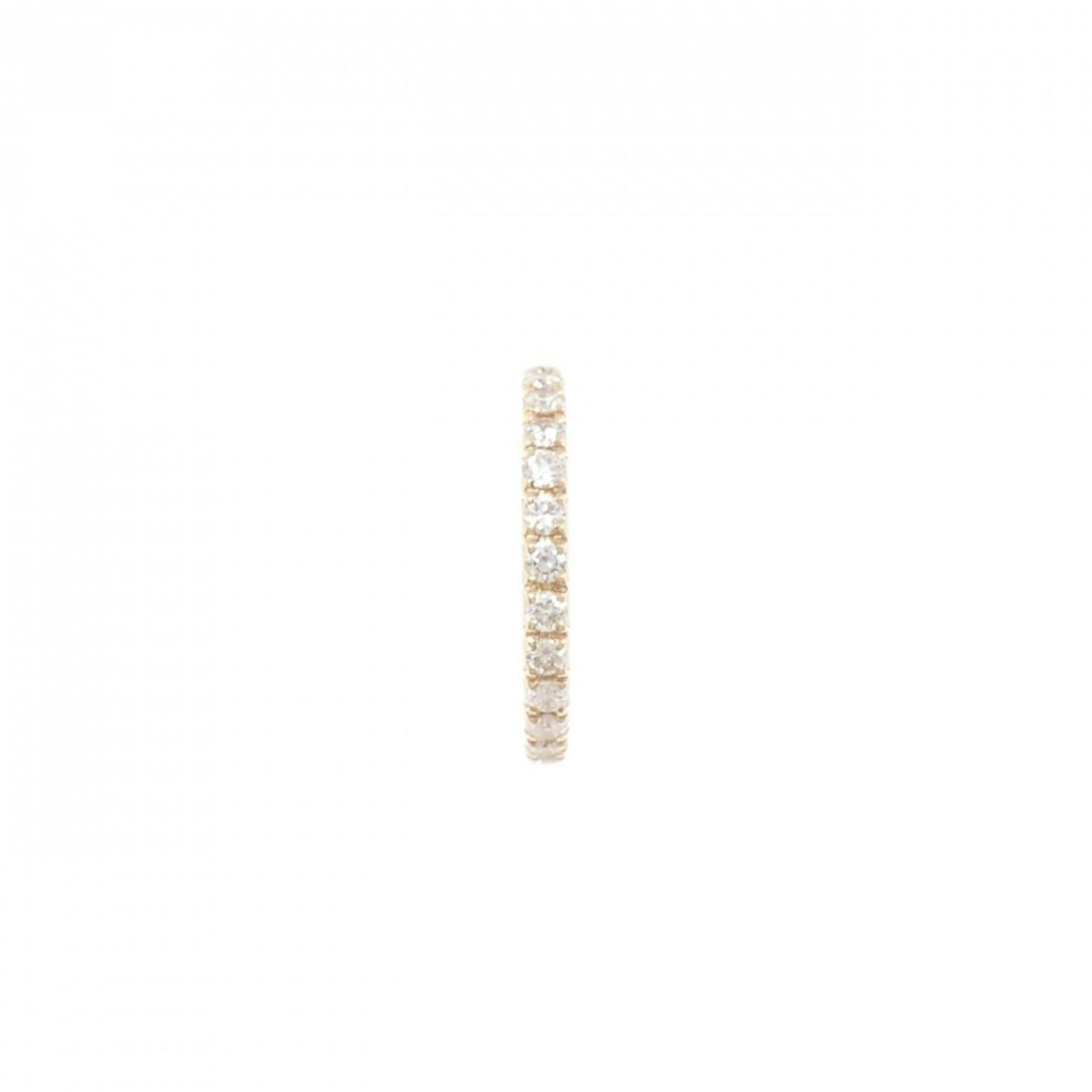 Gold Pink Tiffany Stud Earrings: Gold Pink Tiffany Stud Earrings Pink gold (18K) stud earrings featuring a diamond, measuring 13.50mm x 1.50mm in size. The earrings showcase a subtle pink hue and have some minor scratches and dirt, b