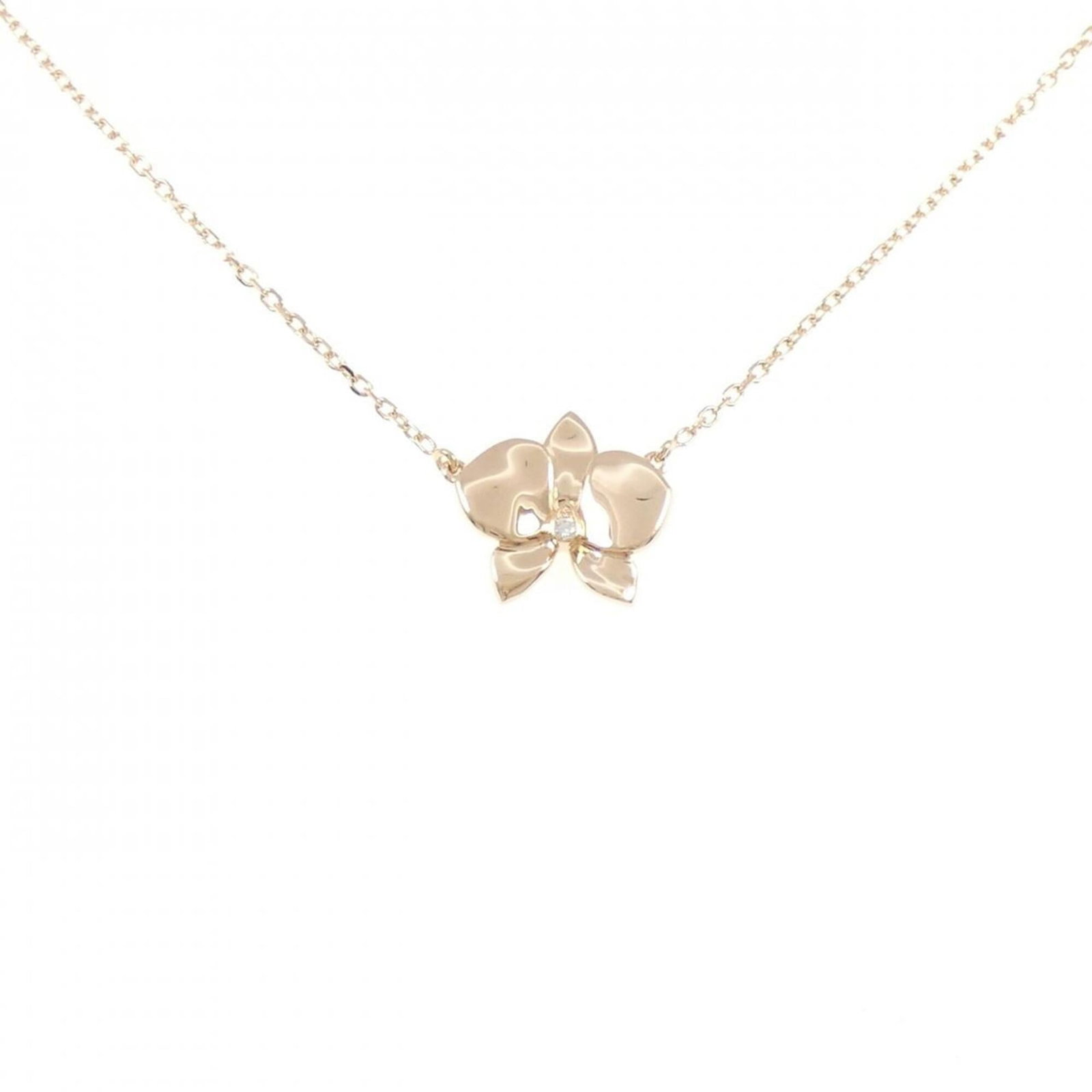 Cartier Caresse D'Orchide Necklace: Cartier Caresse D'Orchide Necklace Cartier Caresse D'Orchide Necklace in Pink Gold features a stunning diamond pendant, weighing 6.5g, set against a pink gold (18K) background. The necklace boasts a c