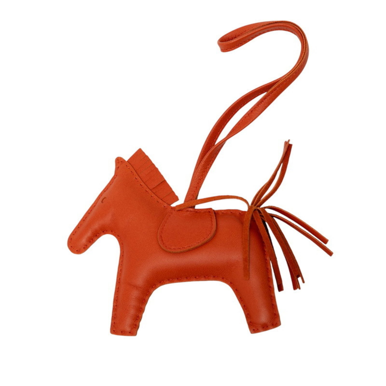 Hermes Handbag Charm Agneau Milo: Hermes Handbag Charm Agneau Milo Agneau Milo, a luxurious material used in the Hermes Handbag Charm, adds an exclusive touch to this brown accessory. With its unique size and subtle scratches, this