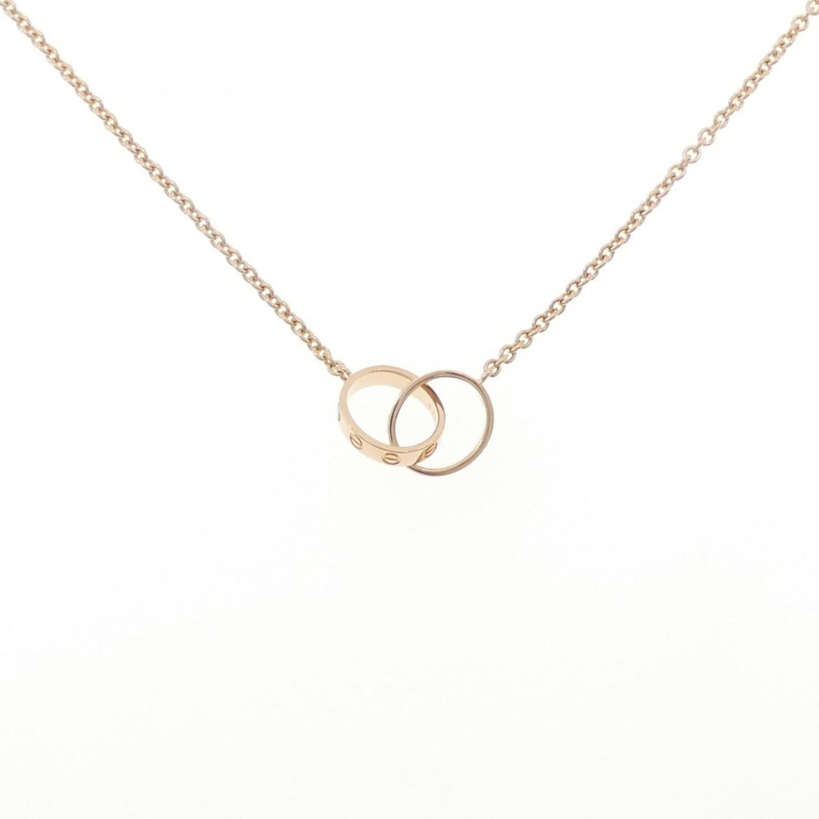 Love Baby Cartier Necklace: Love Baby Cartier Necklace Pink Gold (18K) Cartier Necklace with Pendant, featuring a 10mm x 19.2mm design, available in a 44 cm / 17.32'' adjustable neck circumference. The necklace bears a few