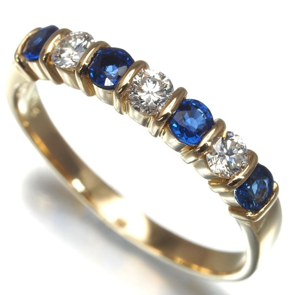 Suwa Ring Sapphire 0.46Ct Diamond 0.24Ct Us7 18K 750 Yellow Gold: Suwa Ring Sapphire 0.46Ct Diamond 0.24Ct Us7 18K 750 Yellow Gold Item Specifics: Brand: Japan Metal: Yellow Gold Metal Purity: 18k Type: Ring Main Stone: Sapphire Main Stone Creation: Natural Ring Siz