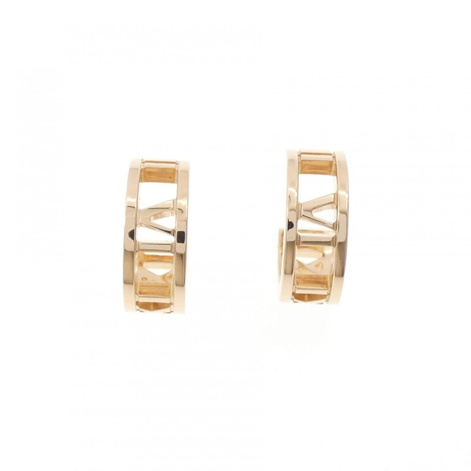 Gold Pink Tiffany Stud Earrings: Gold Pink Tiffany Stud Earrings Pink Gold (18K) stud earrings from Tiffany, with a subtle pink hue and delicate design. The earrings bear a few traces of usage, including some scratches and dirt, but 