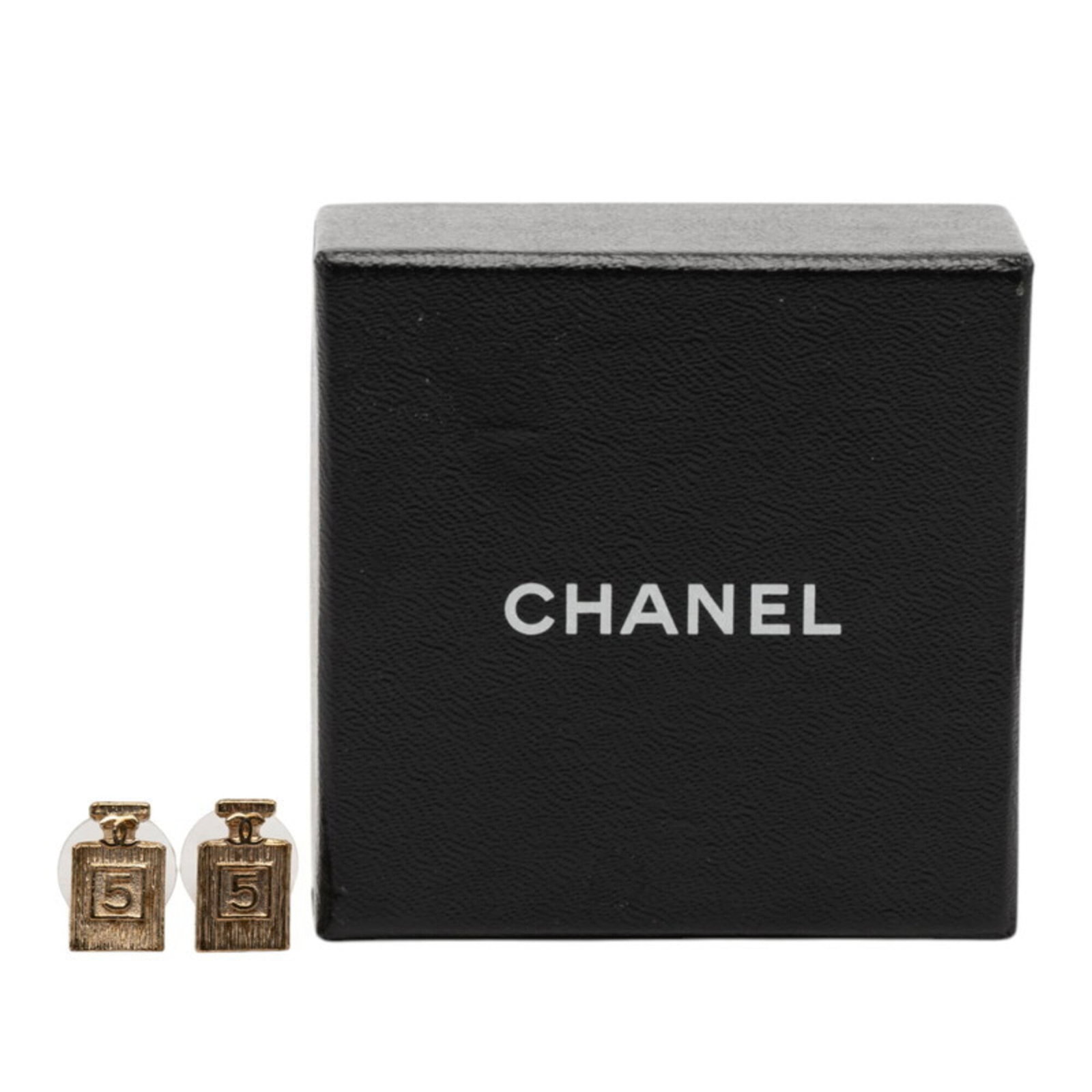 Chanel Stud Earrings Gold Plating - 4