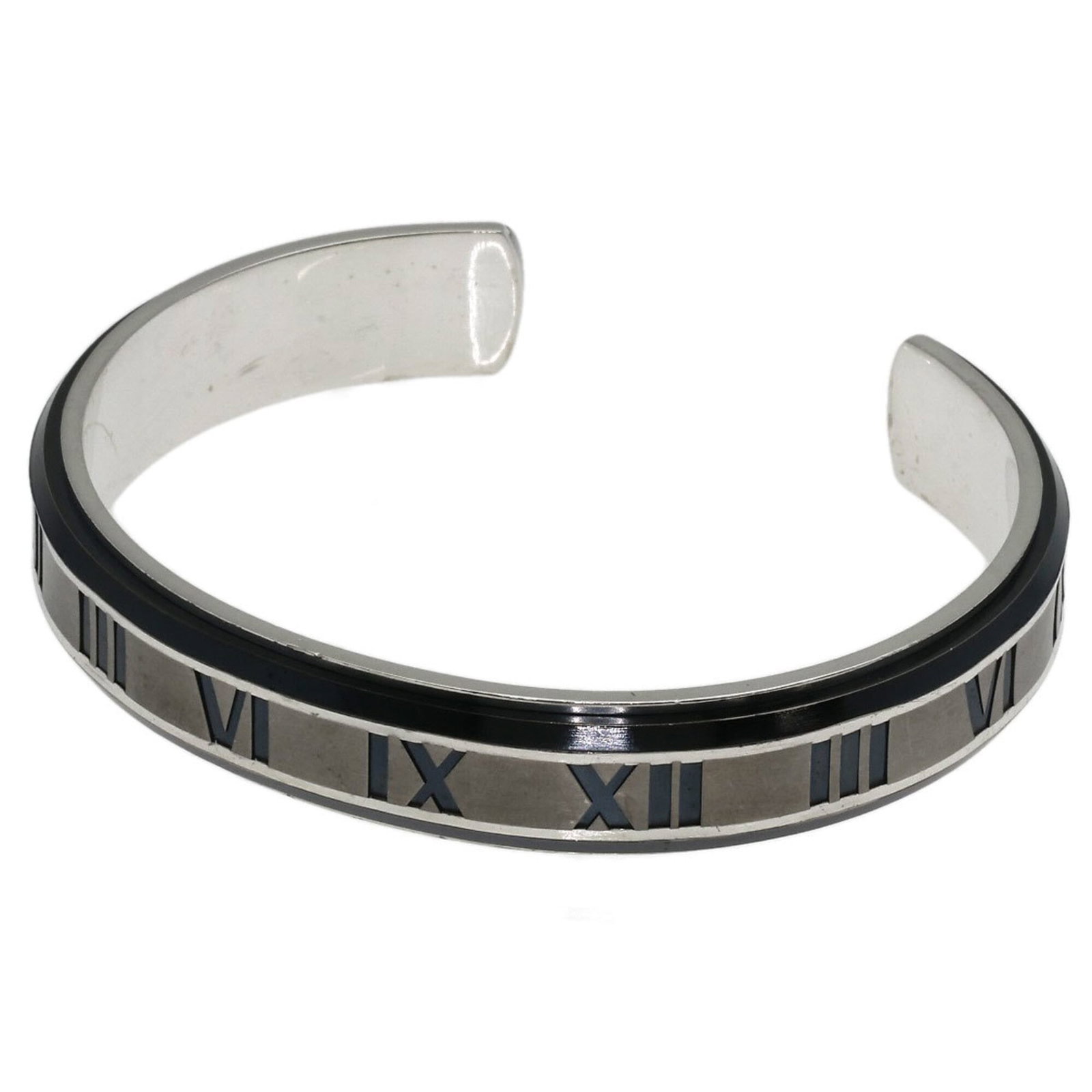 Charm bracelet silver titanium: Charm bracelet silver titanium Silver and titanium make up the durable construction of this charm bracelet, offering a unique blend of style and strength. The used condition reveals some minor scratch