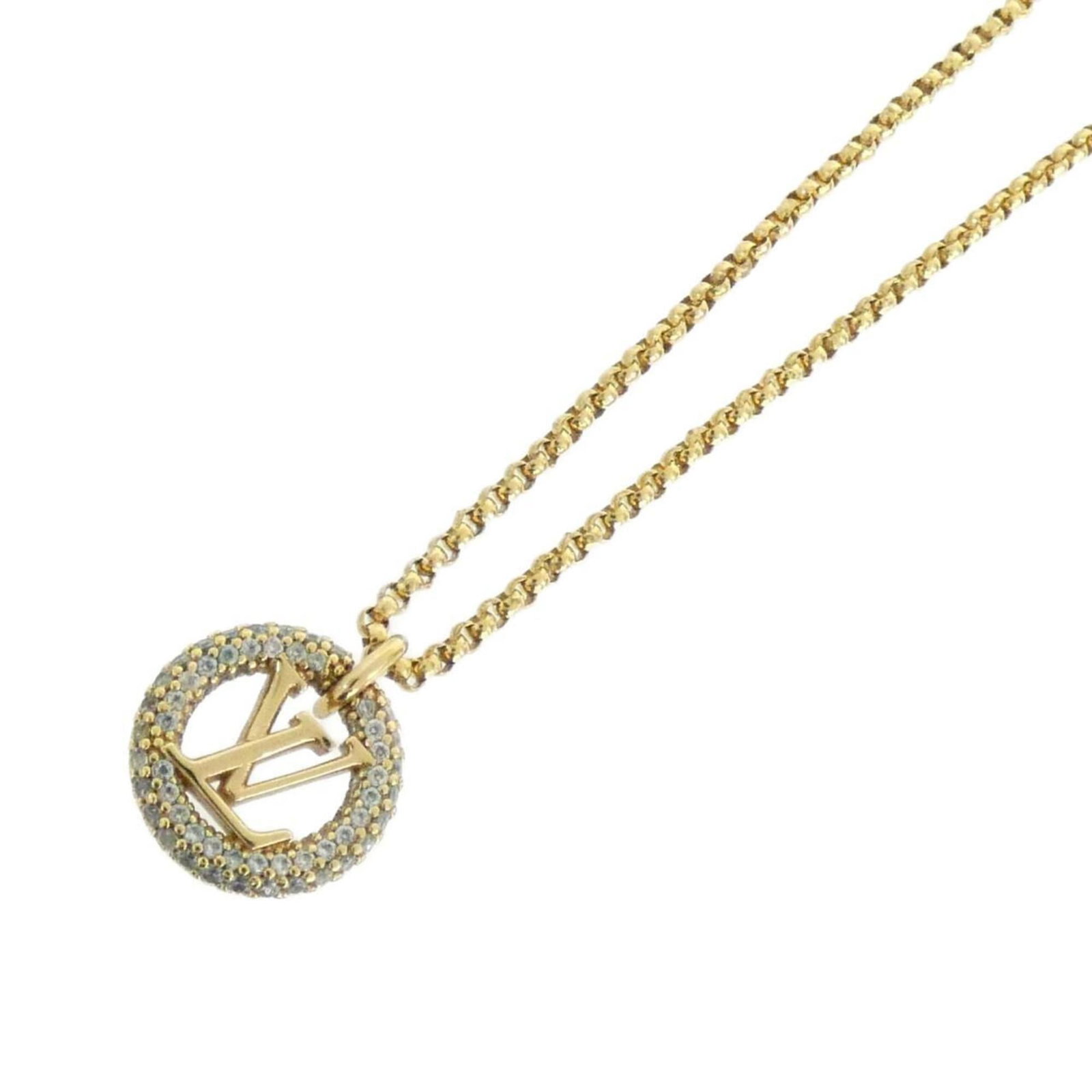 Louis Vuitton Collier Louise By Night M00759 Necklace: Louis Vuitton Collier Louise By Night M00759 Necklace Gold Louis Vuitton Collier Louise By Night M00759 Necklace for women, featuring a 15mm x 15mm pendant with a gold neck circumference adjustable fr