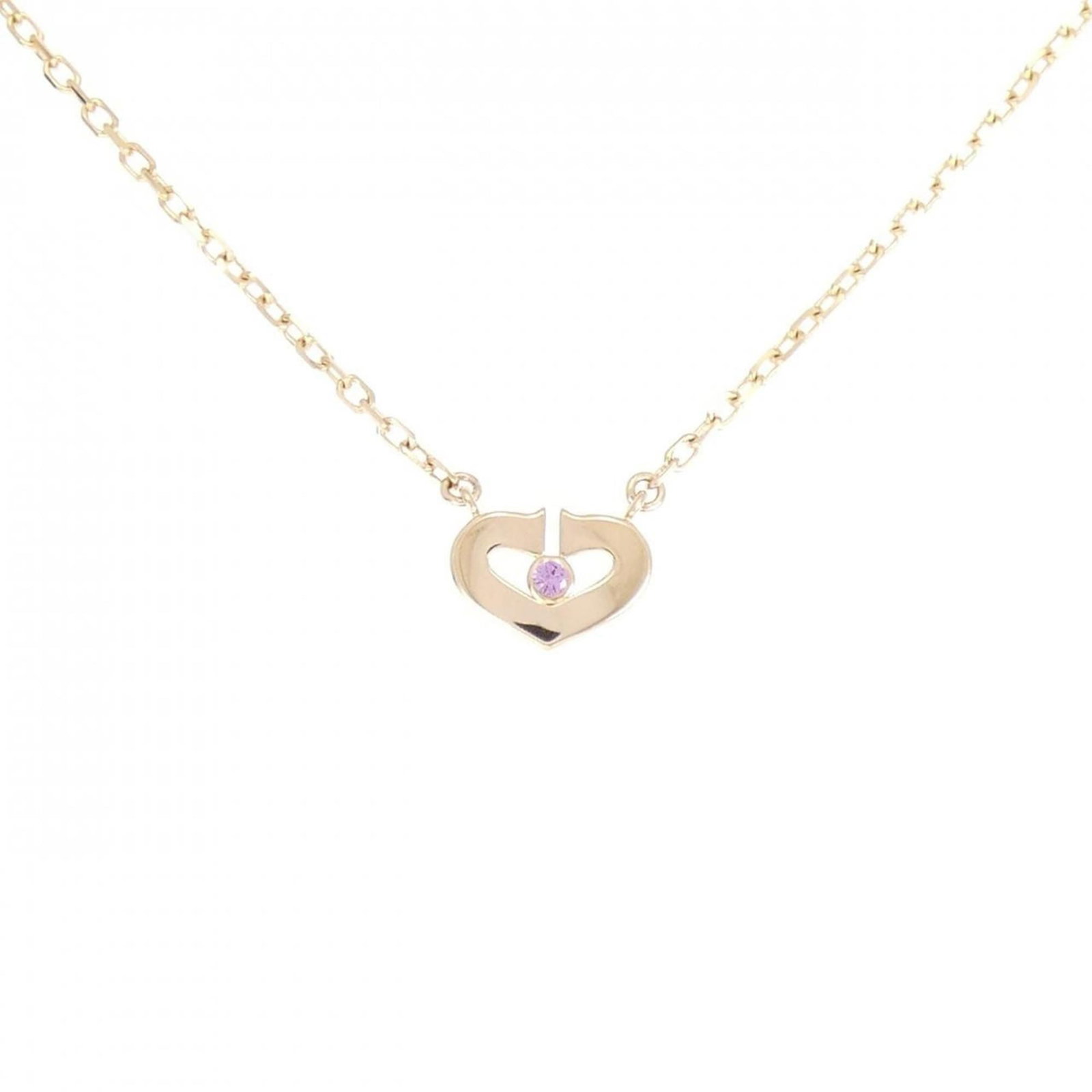 Heart Necklace from Cartier: Heart Necklace from Cartier Pink Gold (18K) Heart Necklace from Cartier, featuring a 7mm x 9.9mm pendant on a 39 cm / 15.35'' chain, showcasing the elegant design of this iconic brand. This necklace