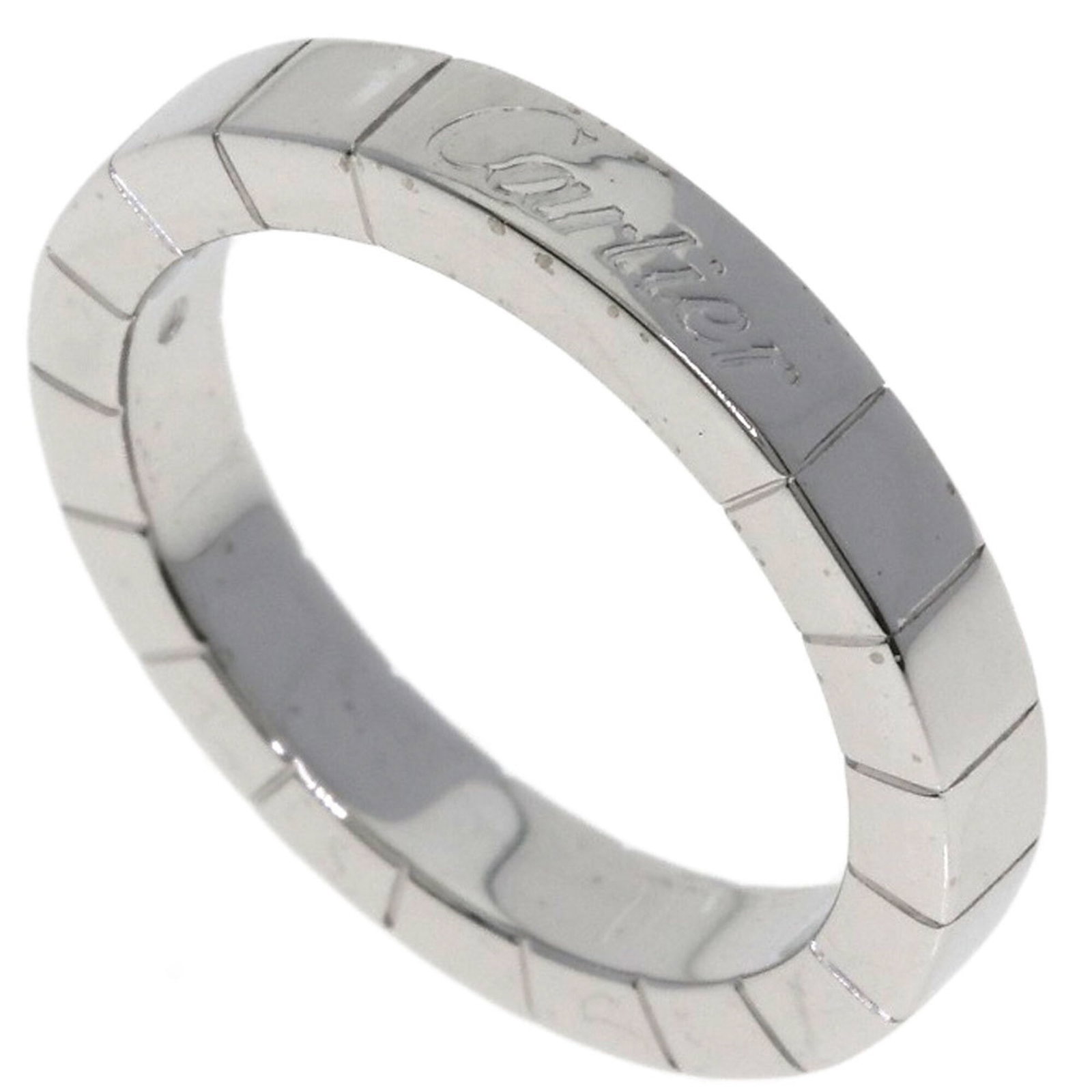 Cartier Band Ring: Cartier Band Ring Cartier Band Ring in excellent condition, featuring 18K white gold and a sleek design. Minor signs of wear are present, including some scratches and dirt, but overall the ring remain