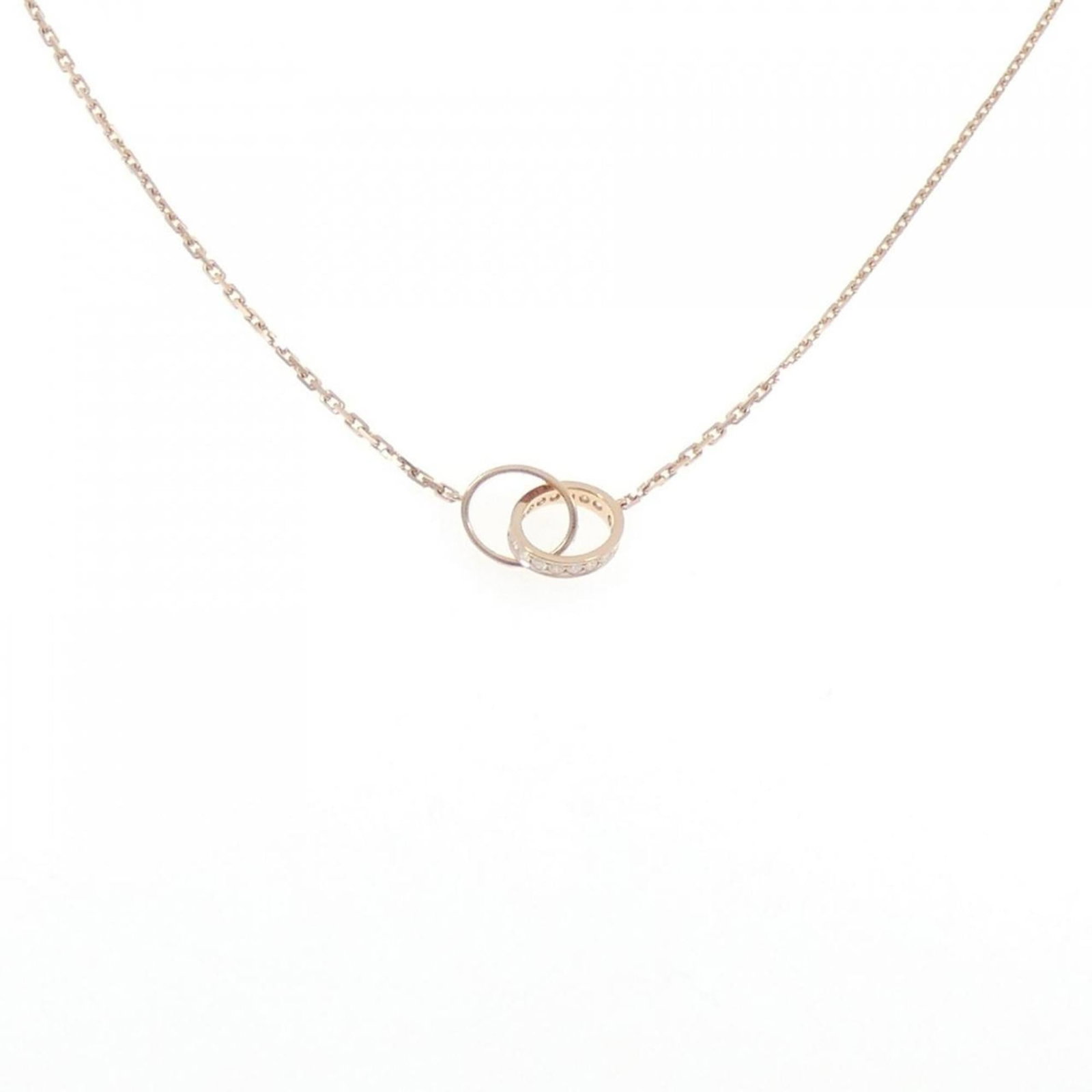 Love Baby Cartier Necklace: Love Baby Cartier Necklace Pink Gold (18K) Cartier Necklace features a diamond stone and measures 44 cm in circumference. The necklace has some scratches and dirt, but overall remains in very good con