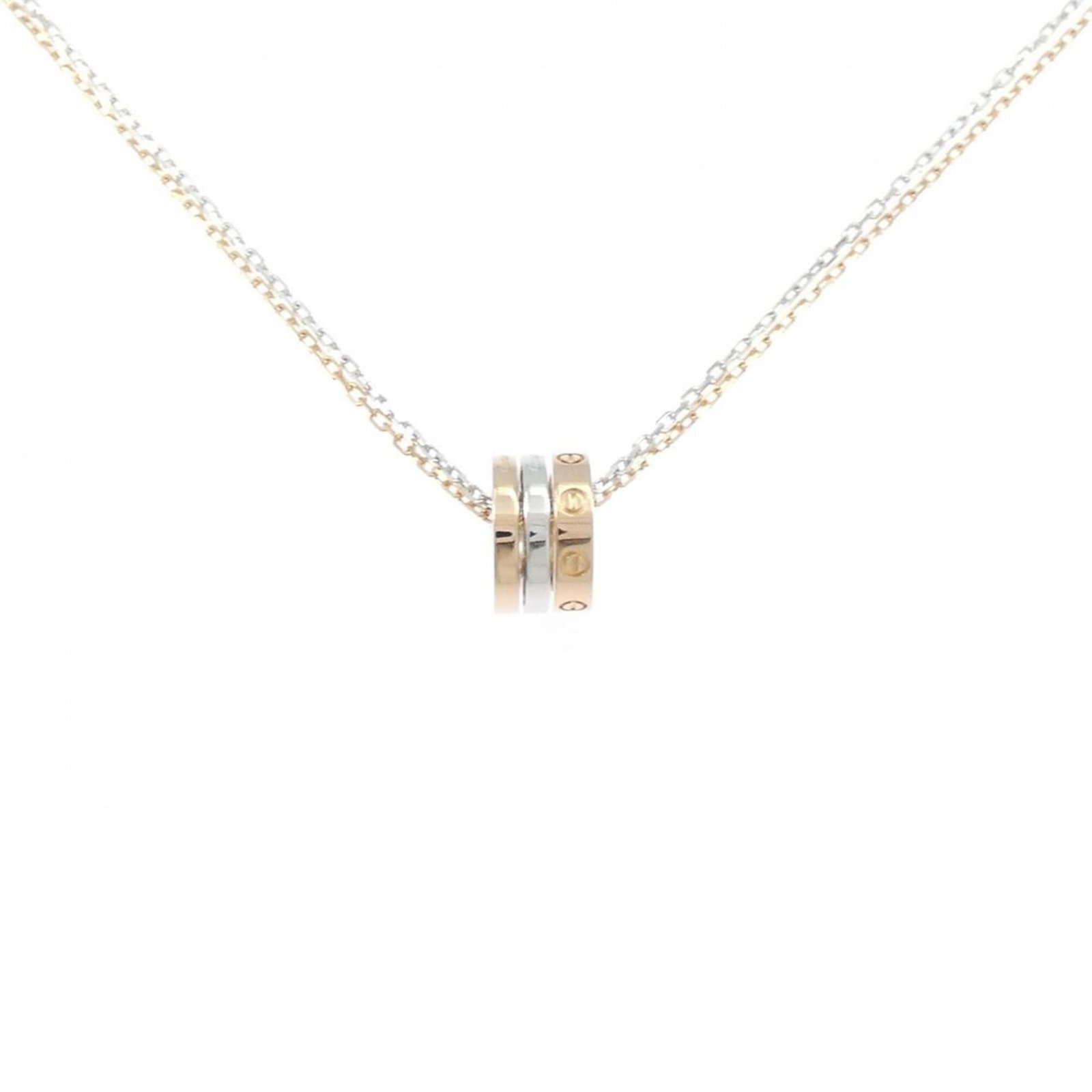 Love necklace from Cartier: Love necklace from Cartier Pink gold (18K) and white gold (18K) blend in this elegant Cartier necklace, adorned with a stunning diamond pendant. The 38 cm - 41 cm circumference offers a versatile fit,