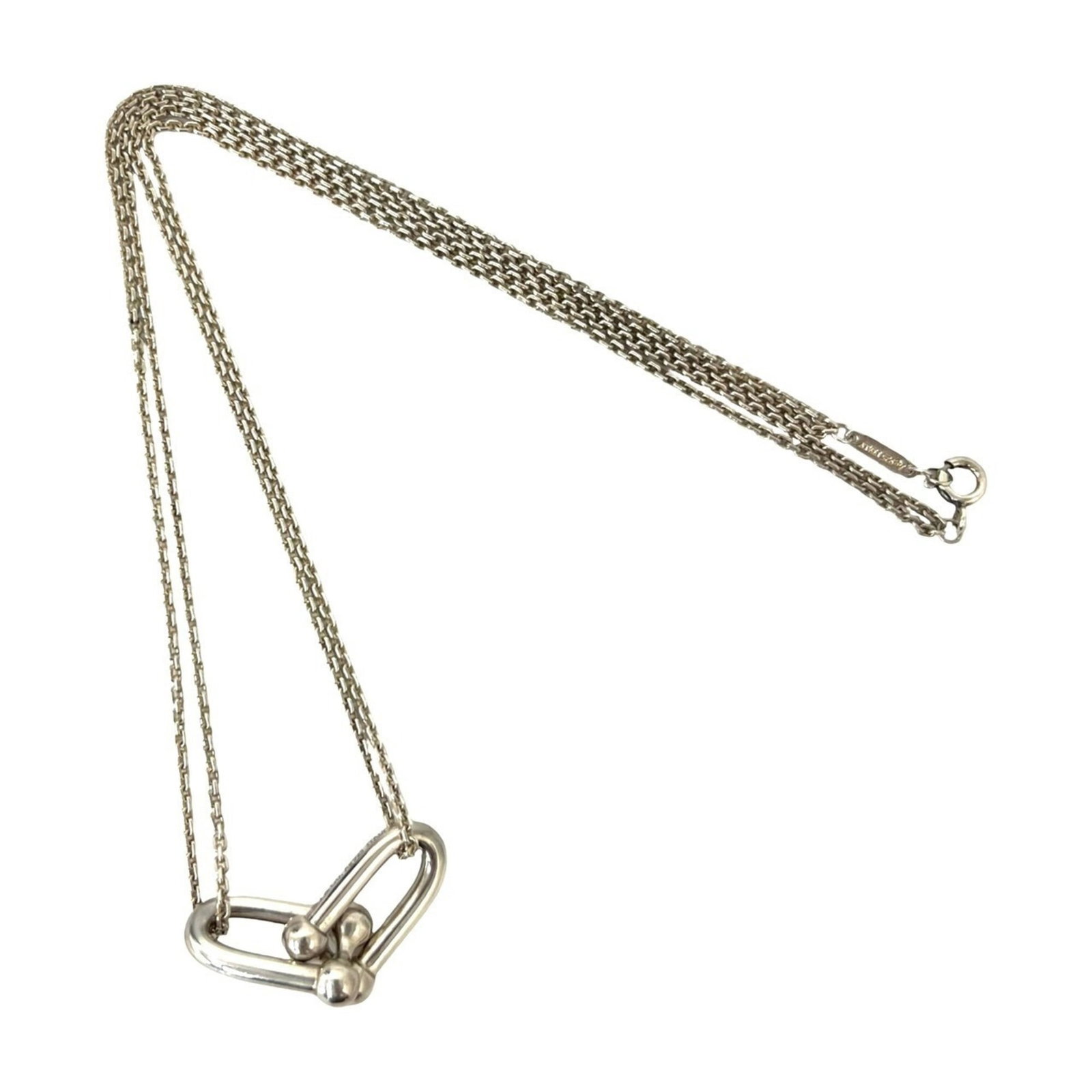Tiffany&Co. Tiffany Hardwear Large Double Link Sterling Silver 925 Necklace Pendant Accessory 43535 (1 of 5)