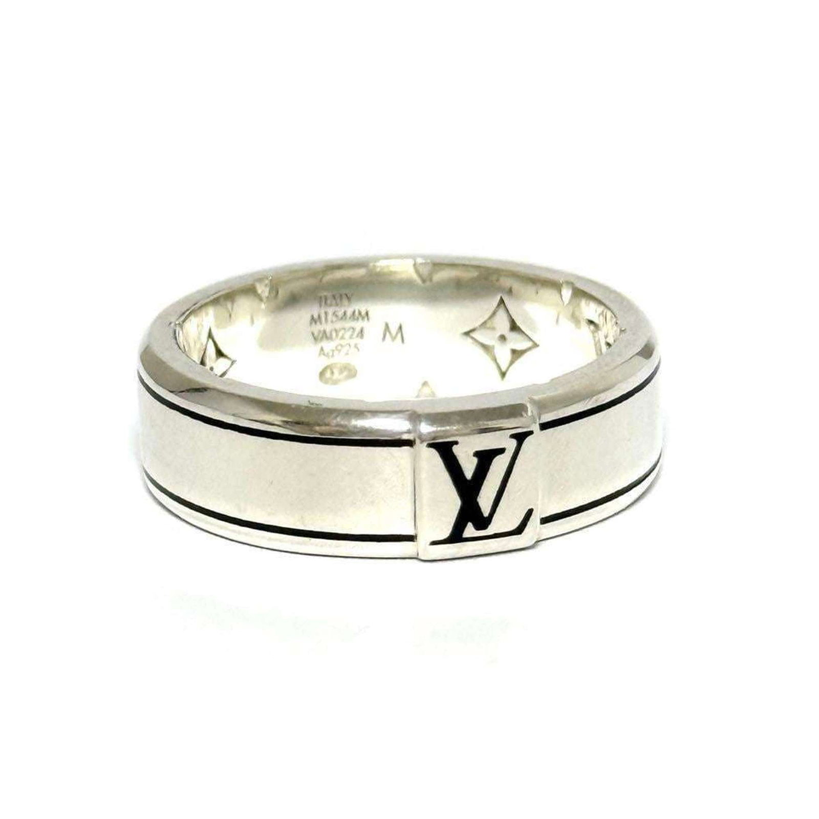 Silver band ring by Louis Vuitton: Silver band ring by Louis Vuitton Item Specifics: Brand: Louis Vuitton Type: Band Ring Gender: Men Color: Silver Material: Silver 925 Us Size: 10 Condition: Used (very good), A few traces of usage,
