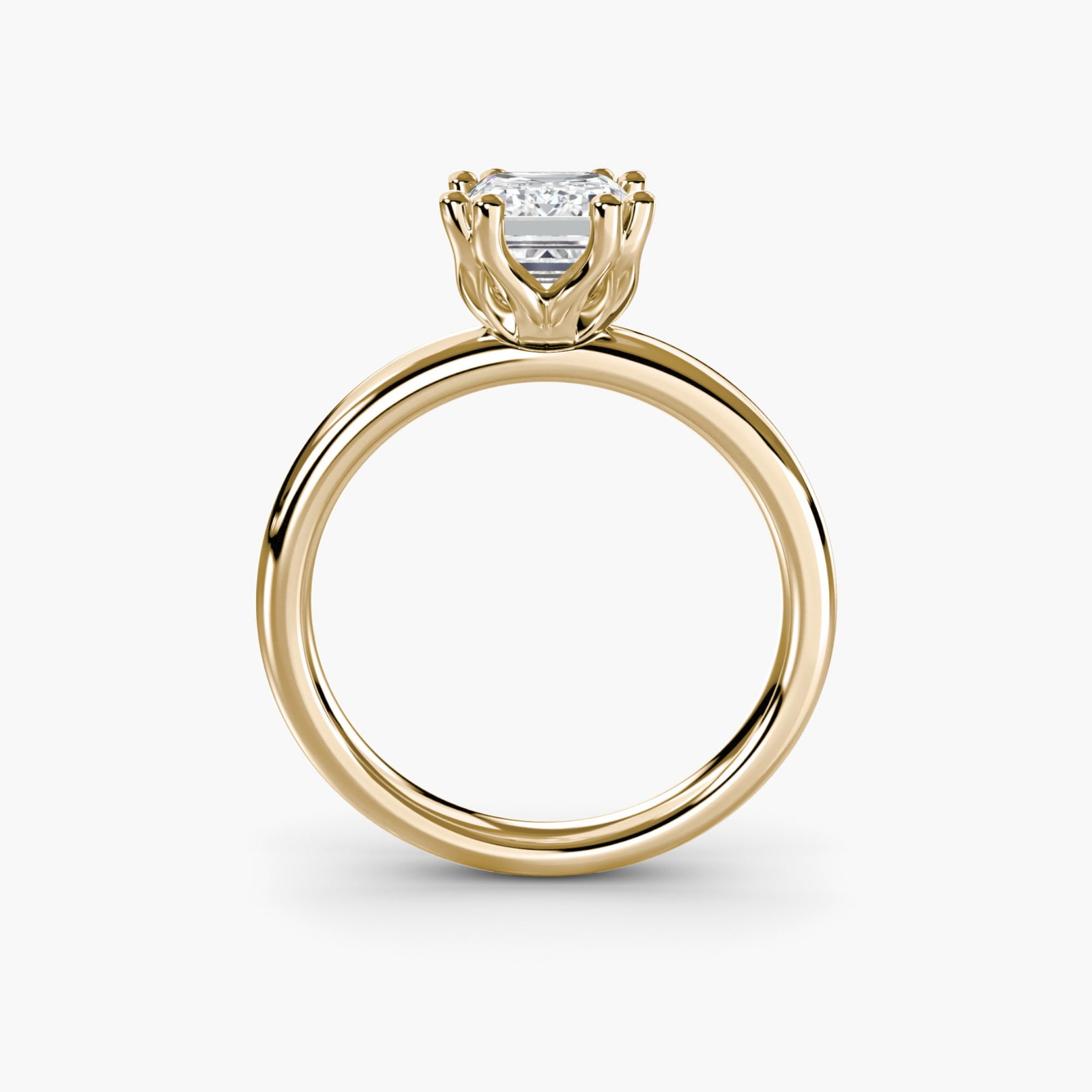 Solitaire Emerald 18Kt Yellow Gold Ring Setting