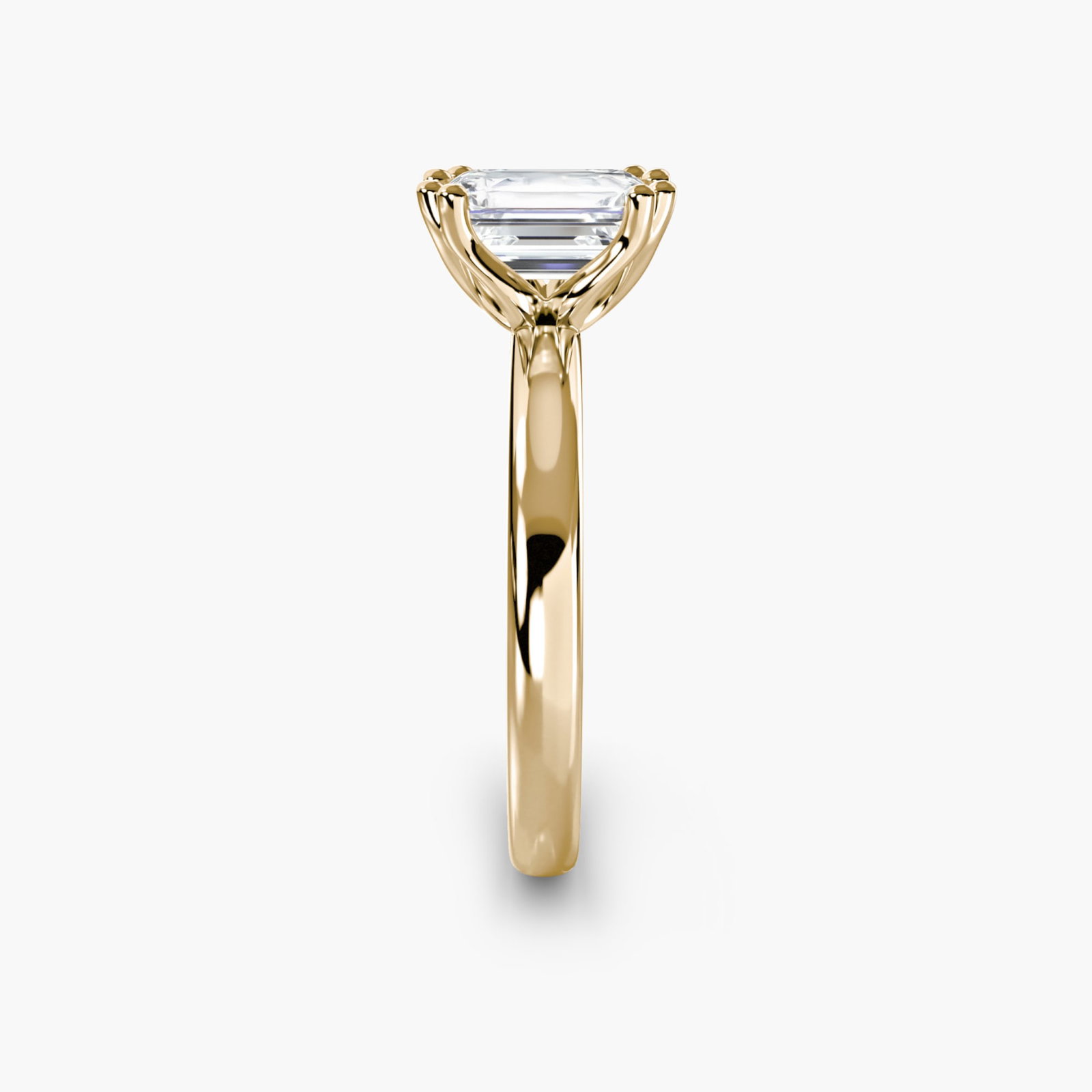 Solitaire Emerald 18Kt Yellow Gold Ring Setting - 3