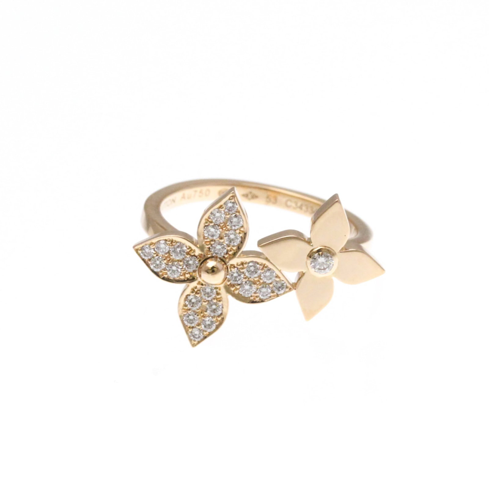 Pink Gold Band Ring Louis Vuitton 18K: Pink Gold Band Ring Louis Vuitton 18K Pink Gold Band Ring Louis Vuitton 18K features an elegant design with a pink gold band and a diamond stone, set in 18k gold. This 53mm ring boasts a slender